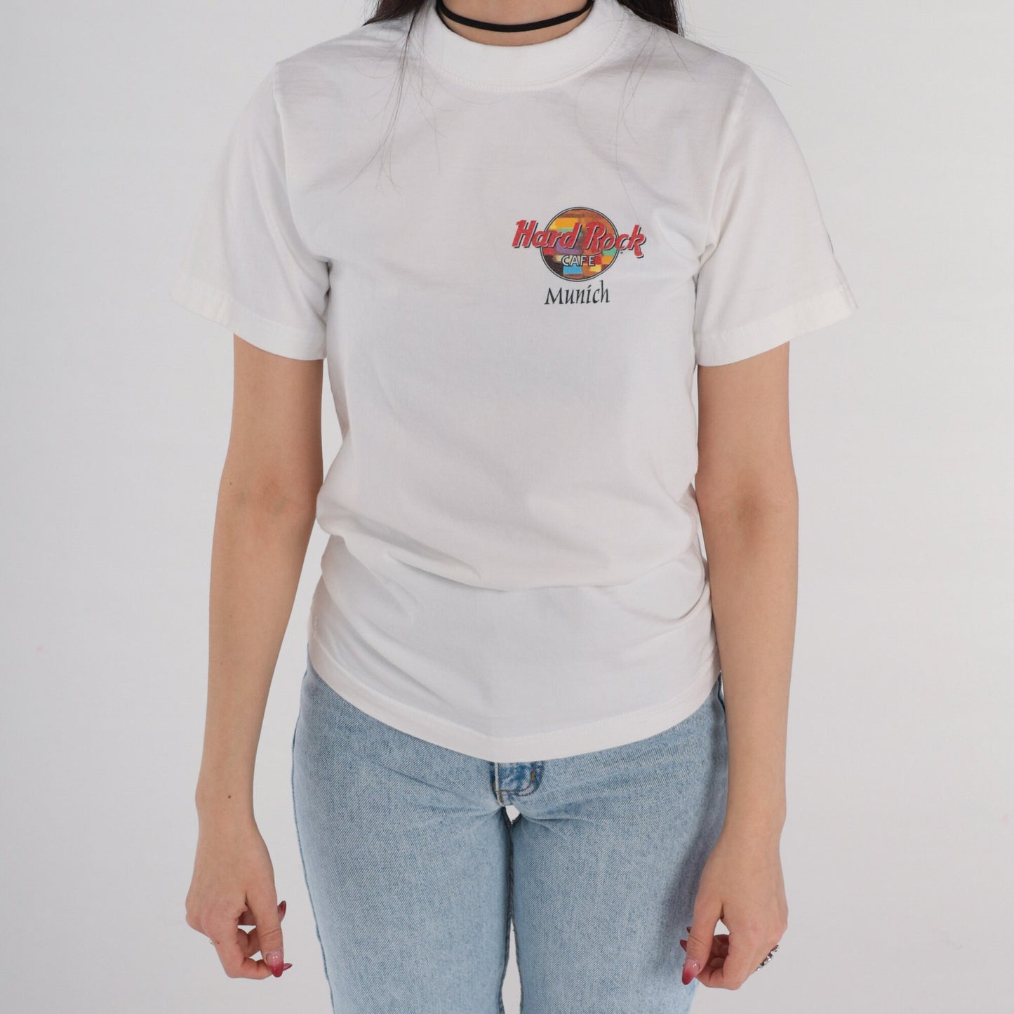 90s Hard Rock Cafe Munich Germany Graphic T-Shirt Cotton Single Stitch Extra Small