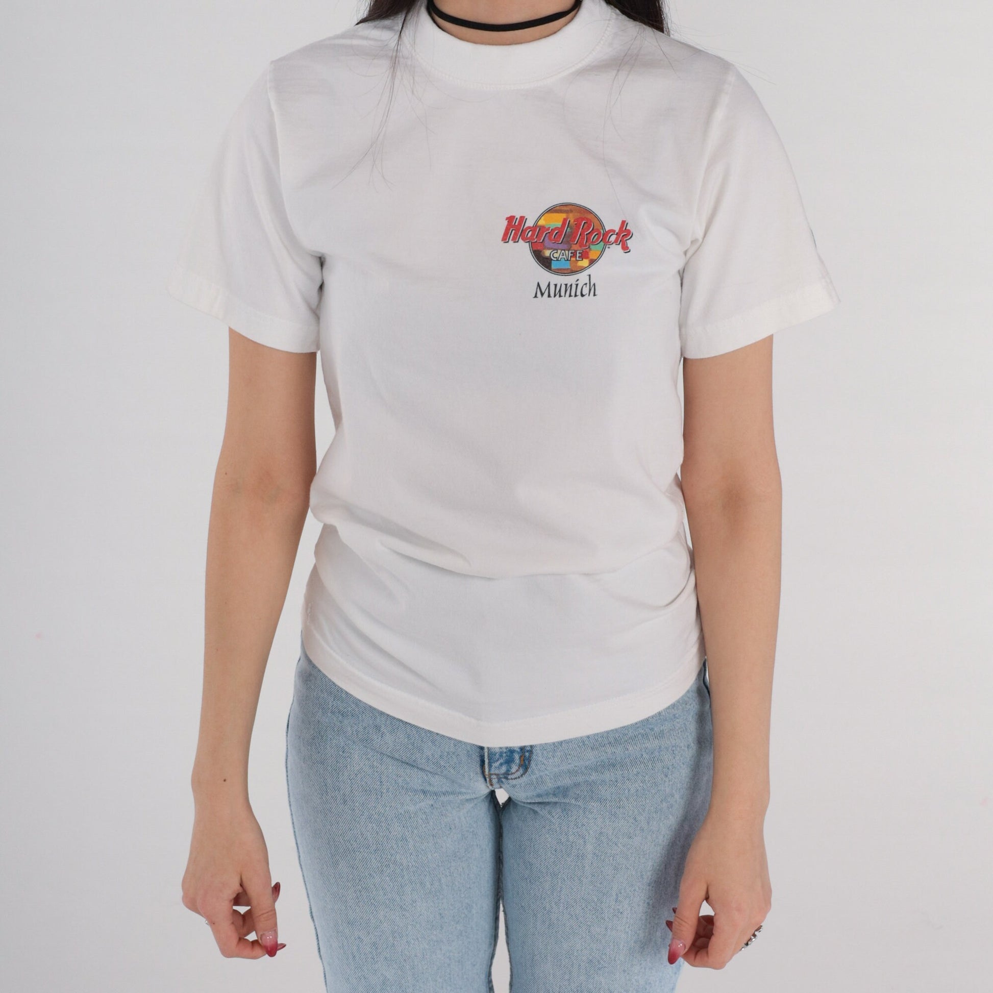 90s Hard Rock Cafe Munich Germany Graphic T-Shirt Cotton Single Stitch Extra Small