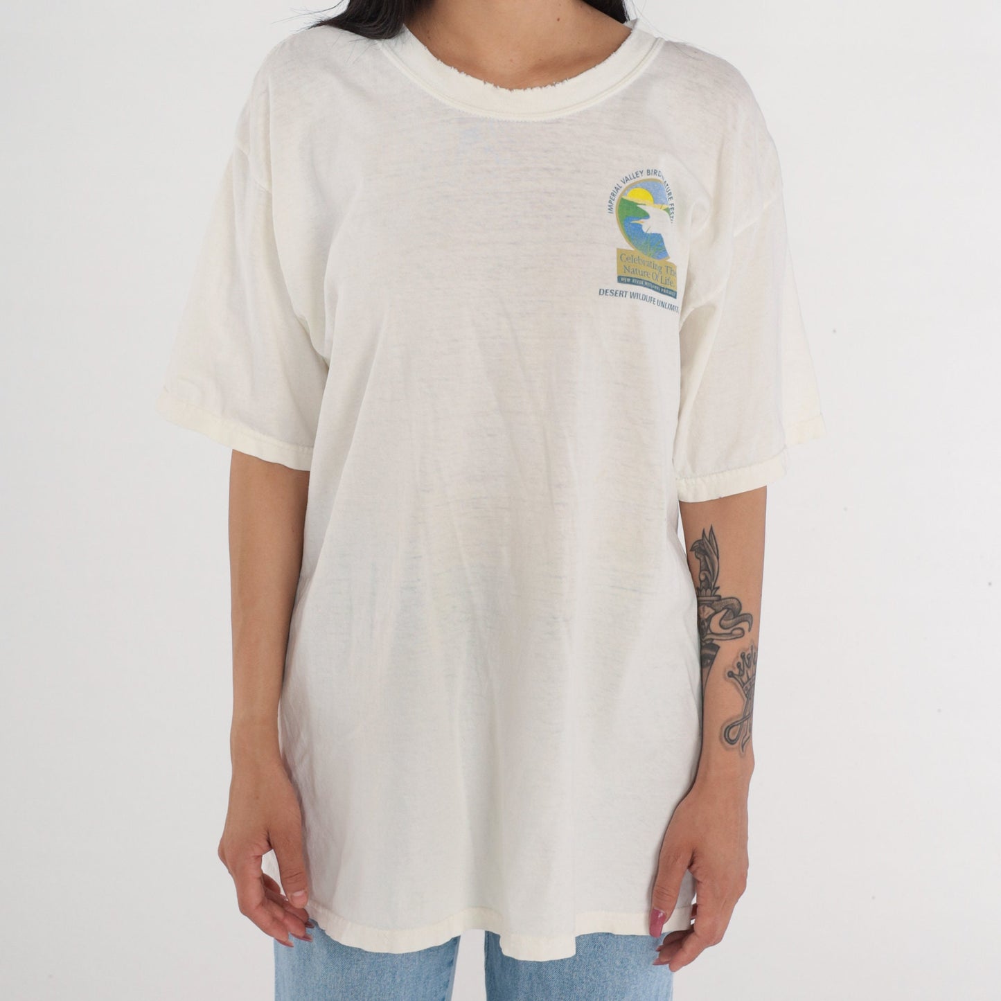 Y2K Salton Sea International Bird Festival Graphic Tee Cotton Large L