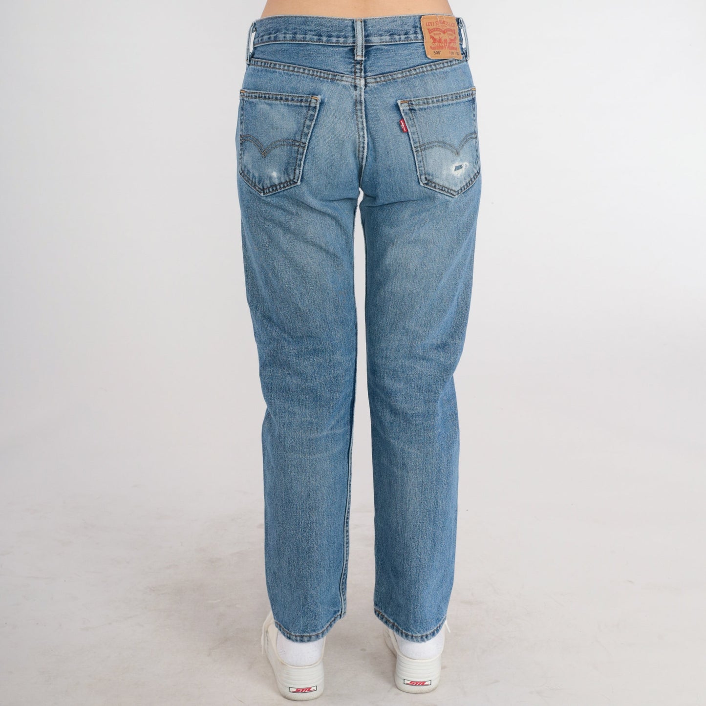 Y2K Levi's 505 Straight Leg Jeans Mid Rise Blue Denim Medium 30x30