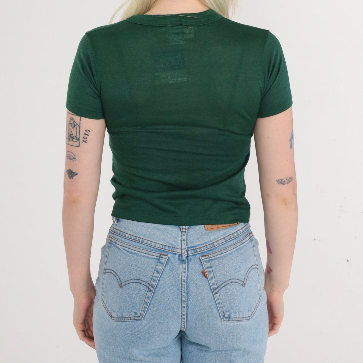 80s Green Bay Packers NFL Graphic T-Shirt New Old Stock Green Extra Small