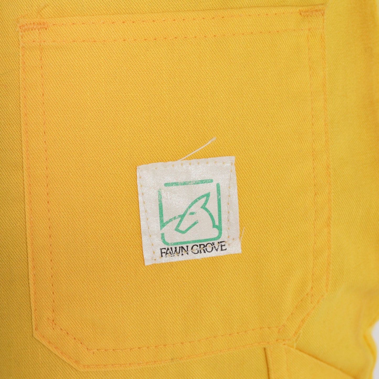70s Fawn Grove Yellow Cargo Shorts High Rise Cotton Deadstock Small