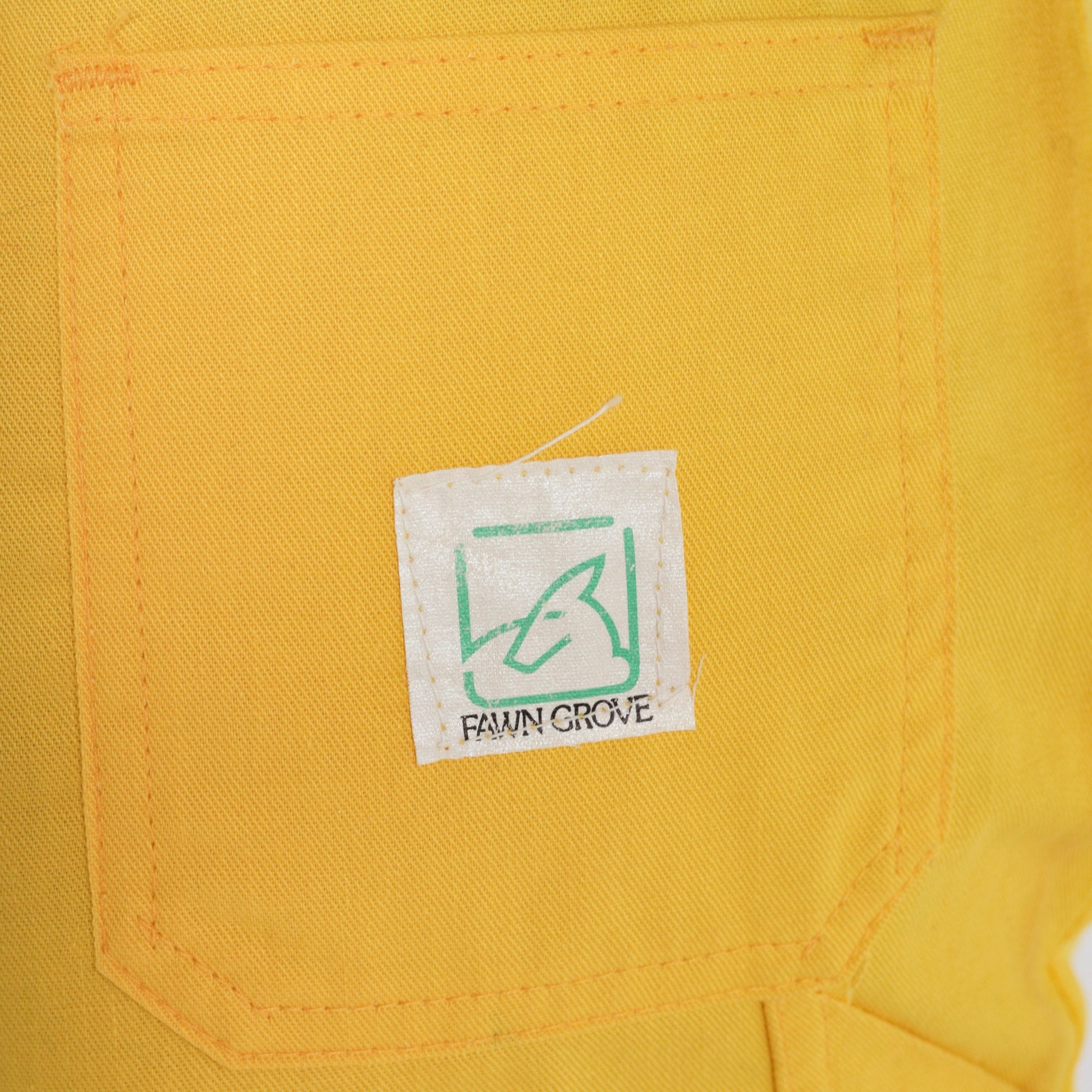 70s Fawn Grove Yellow Cargo Shorts High Rise Cotton Deadstock Small