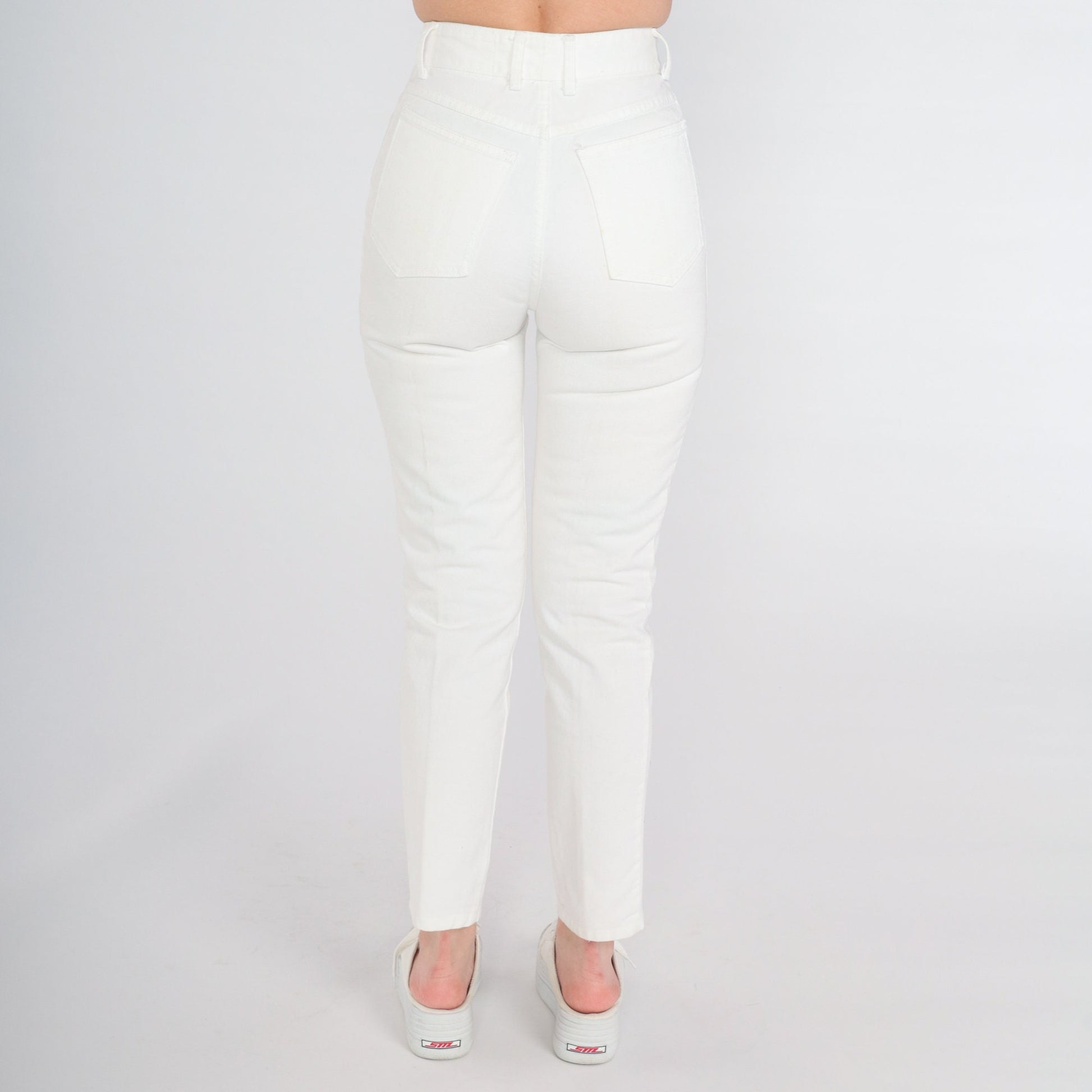 00s White Skinny Jeans XO Studded Rhinestone High Rise Cotton Small