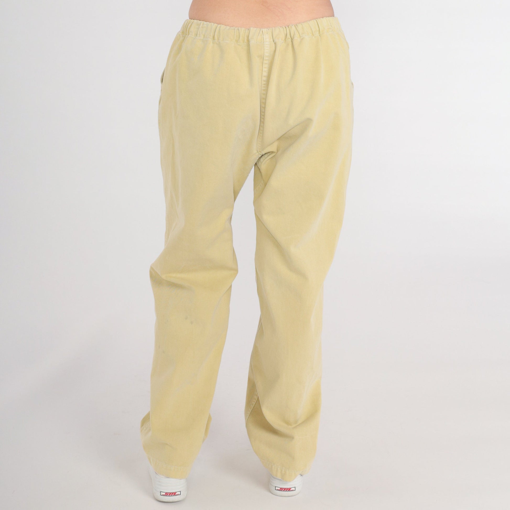 90s Gramicci Yellow Drawstring Pants Cotton Climbing Wear Extra Large