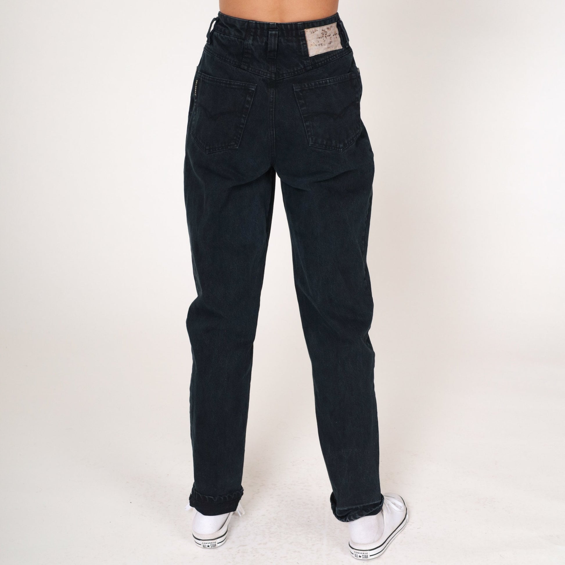 00s Union Bay Black High-Rise Tapered Mom Jeans Small S