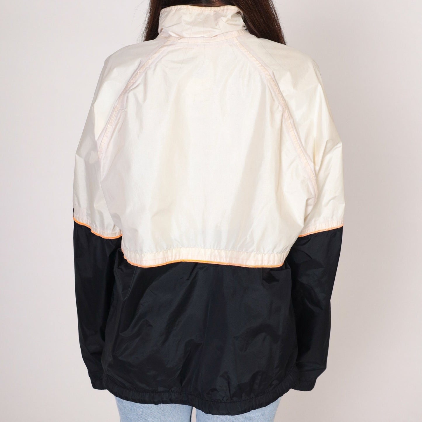 90s Goretex Windbreaker Jacket Off-White Black Colour Block Yellow Purple Large
