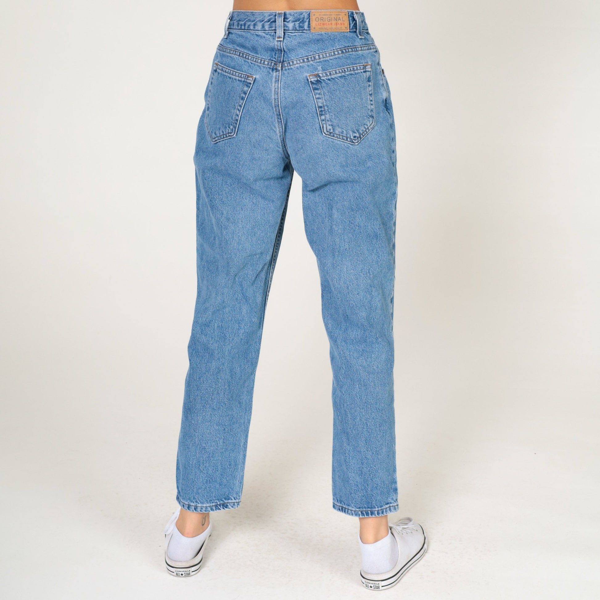90s Liz Claiborne Mom Jeans Blue Denim Tapered Straight Leg Extra Small