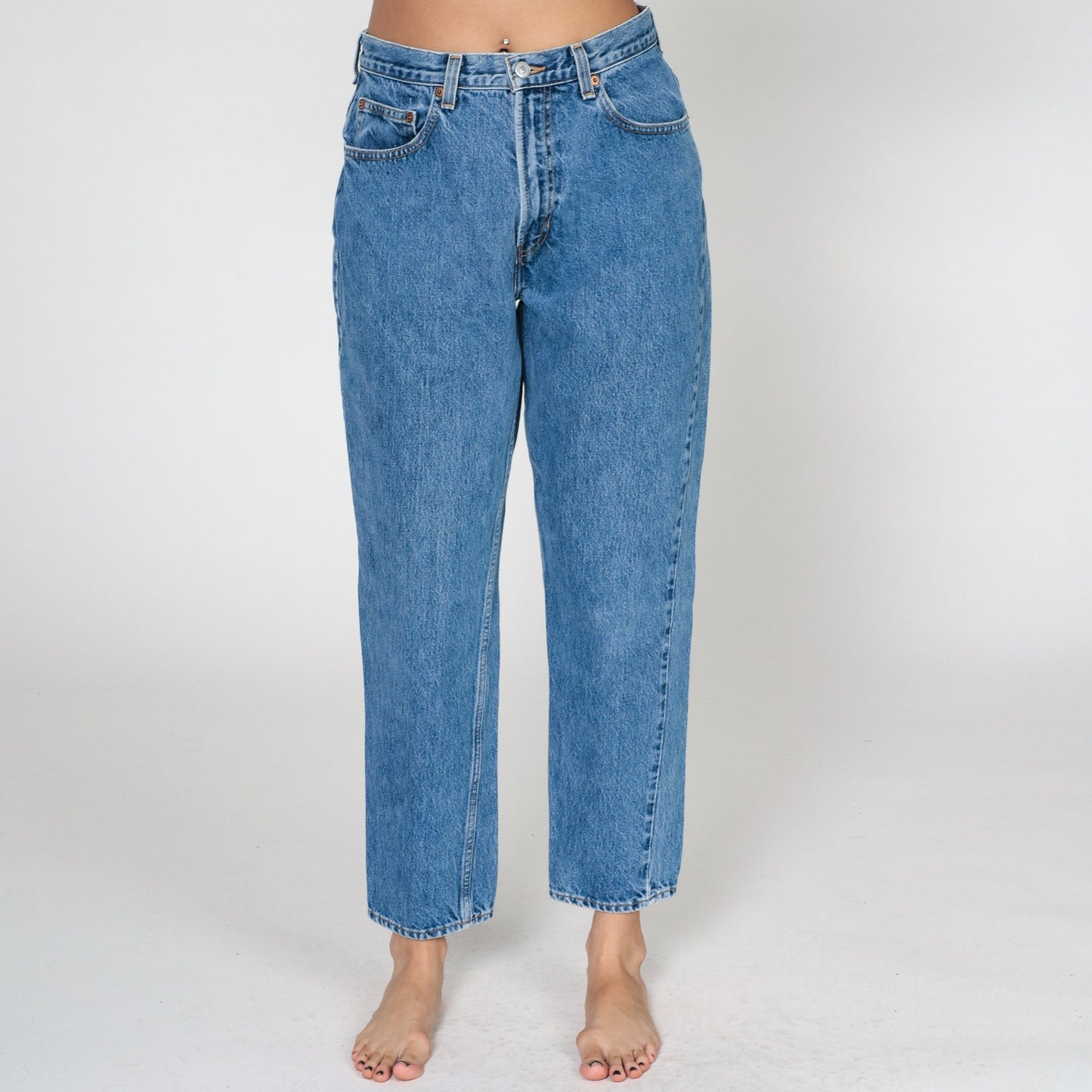 00s Gap High Waisted Mom Jeans Blue Denim Straight Leg Medium M