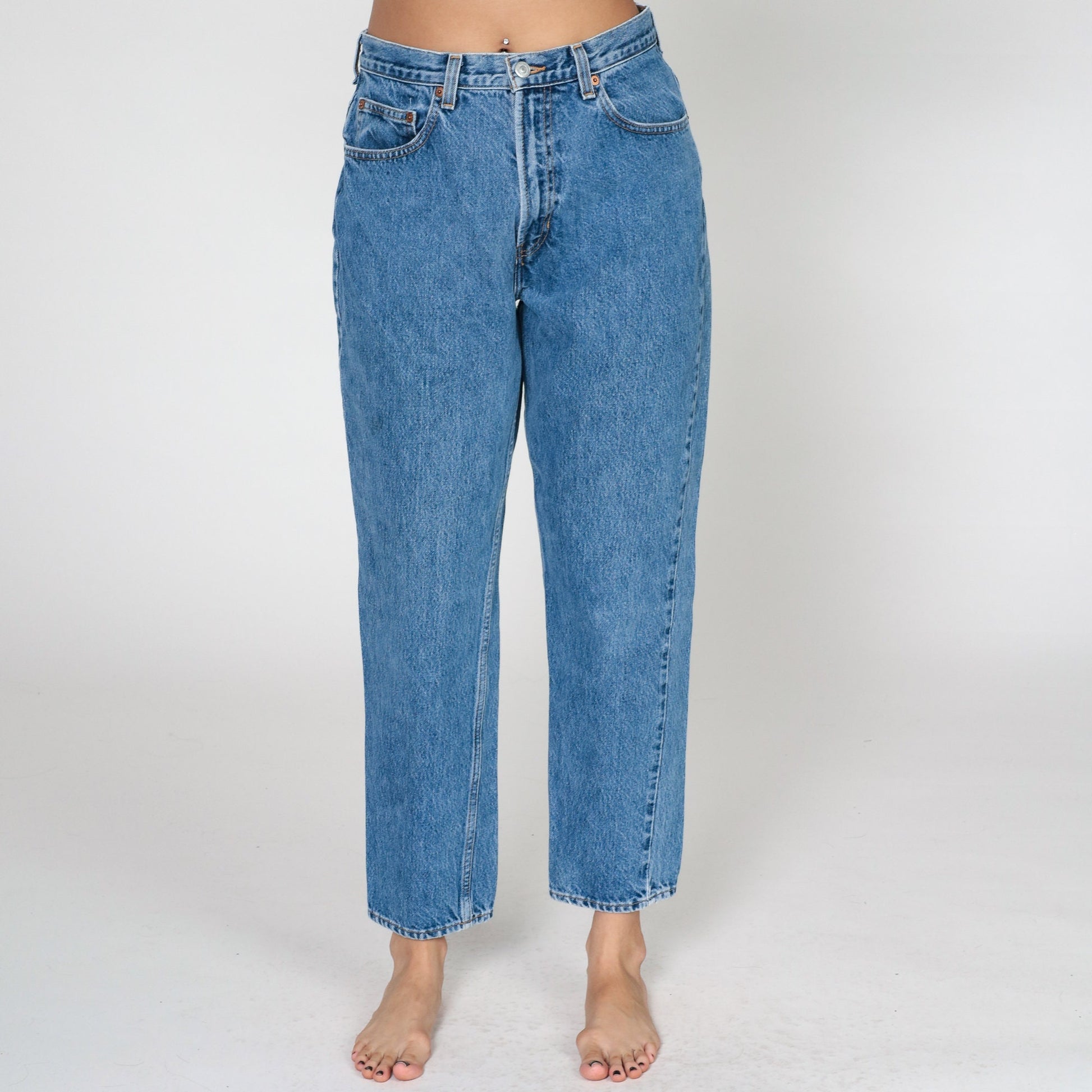 00s Gap High Waisted Mom Jeans Blue Denim Straight Leg Medium M