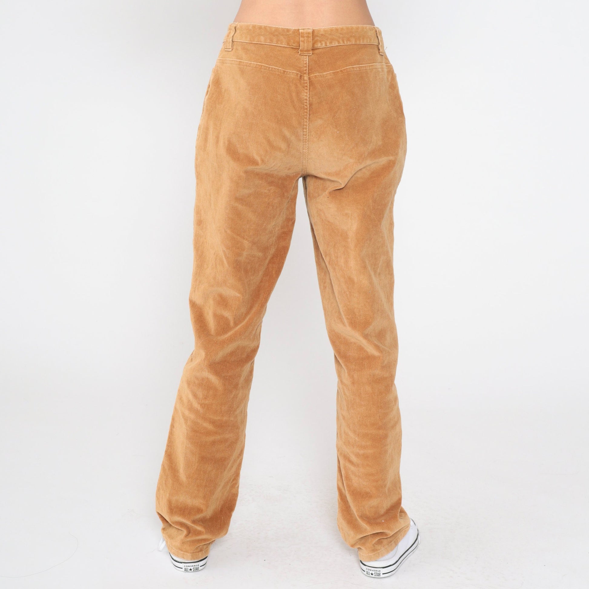 00s St. John's Bay Golden Brown Corduroy Pants Straight Leg Mid Rise Small 6