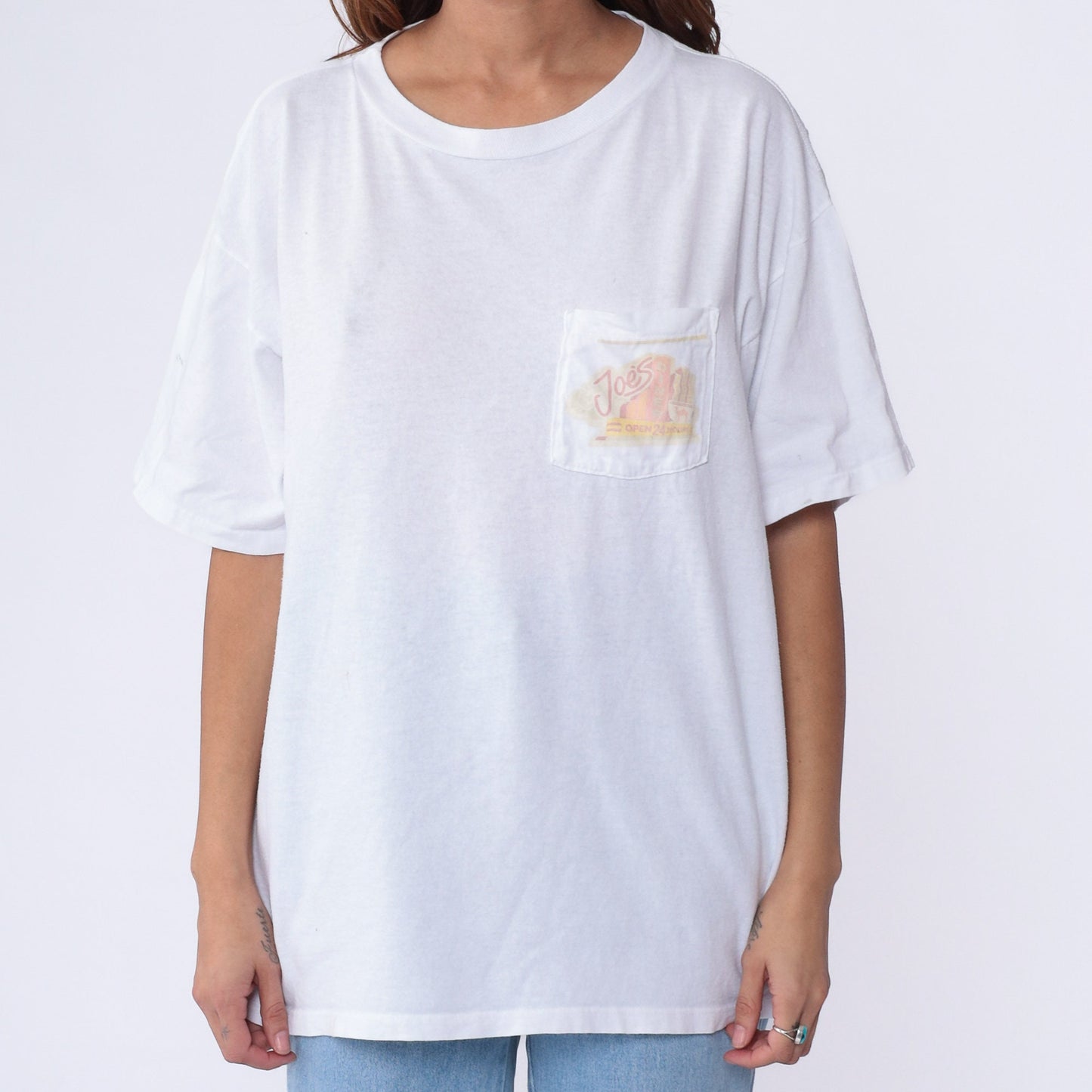 90s Camel Joe's Diner Single Stitch T-Shirt Pocket Graphic Cotton Extra Large