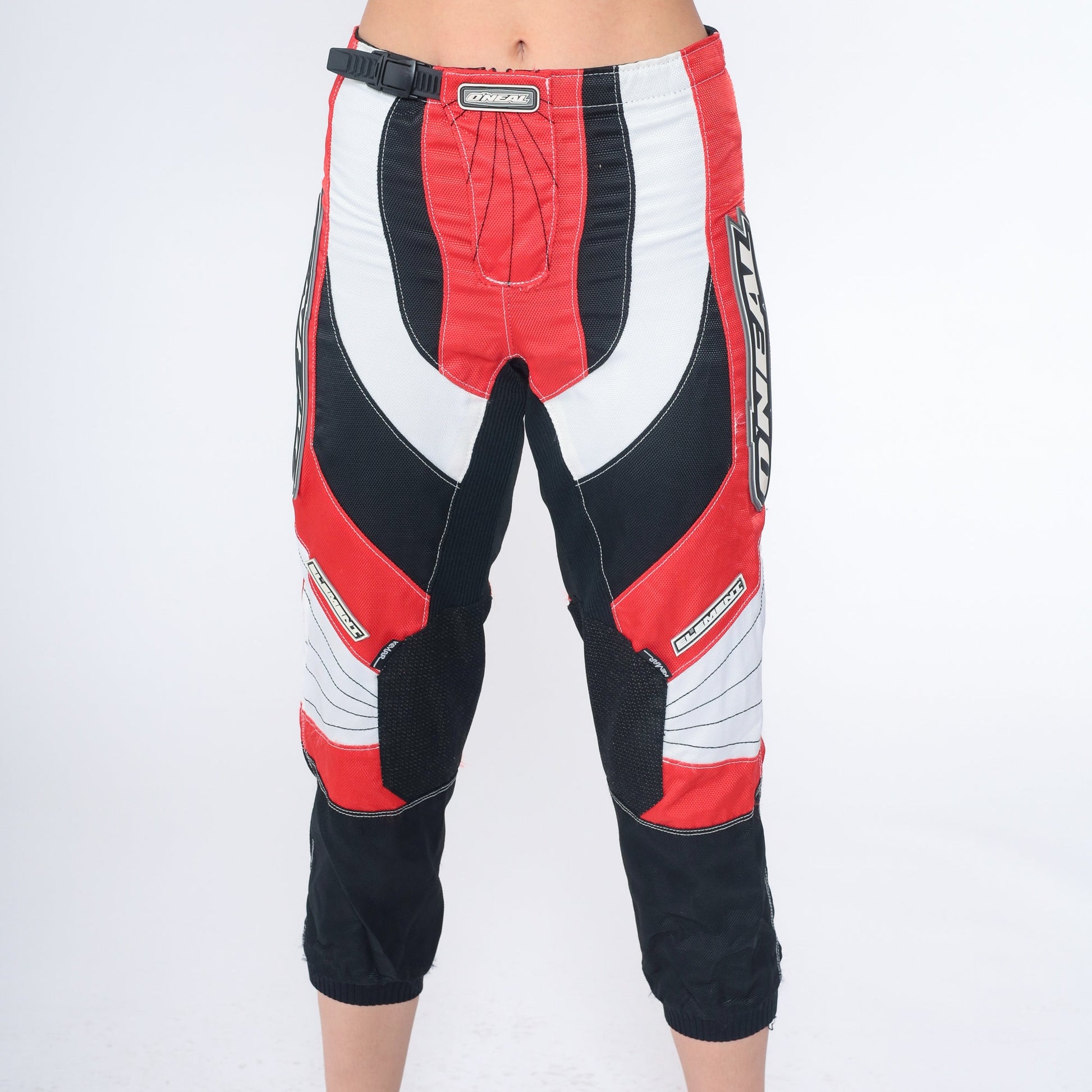 Y2K O'Neal Motocross Pants Red Black White Cropped Ankle Extra Small