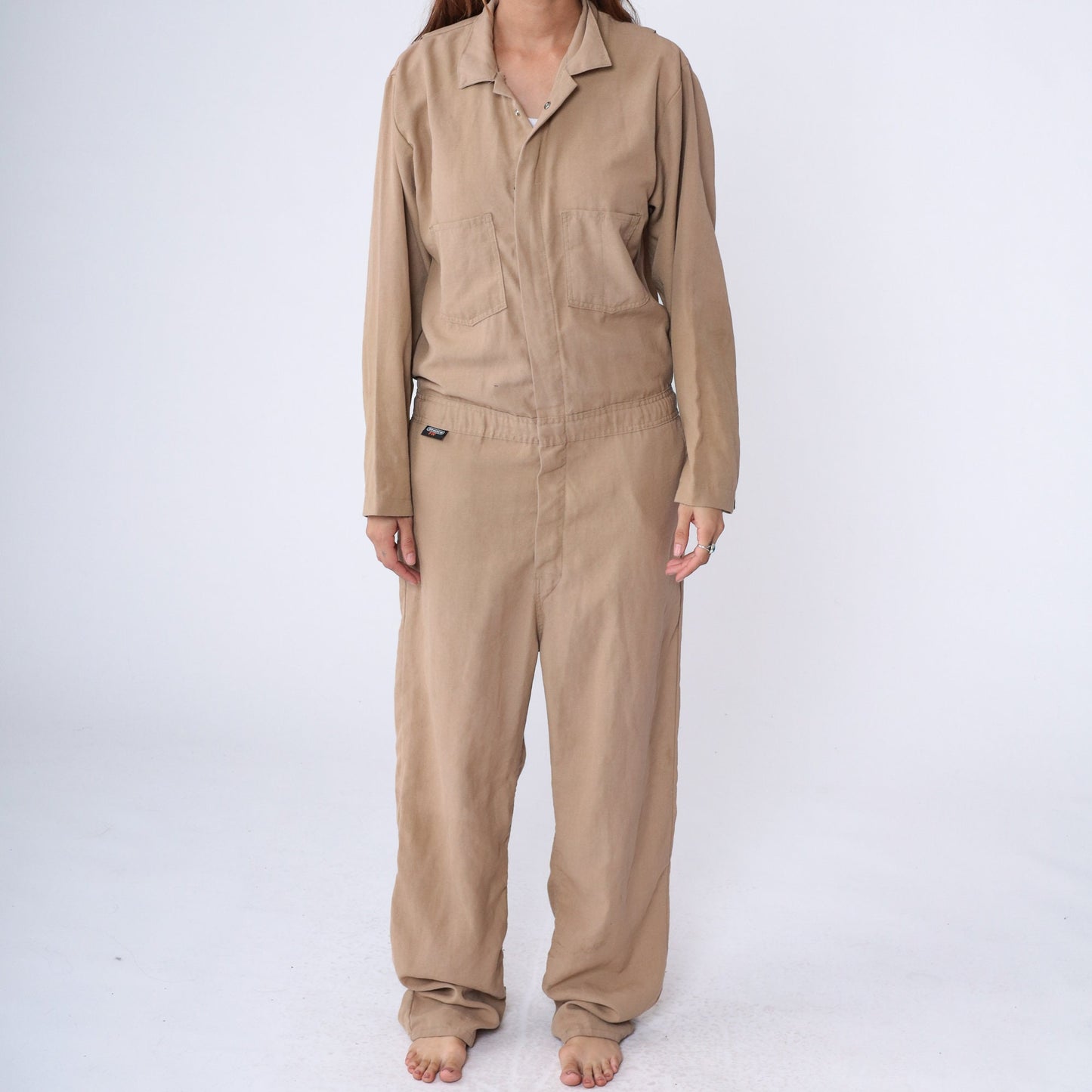 80s Stanco Nomex Tan Coveralls Workwear Jumpsuit Men's Large