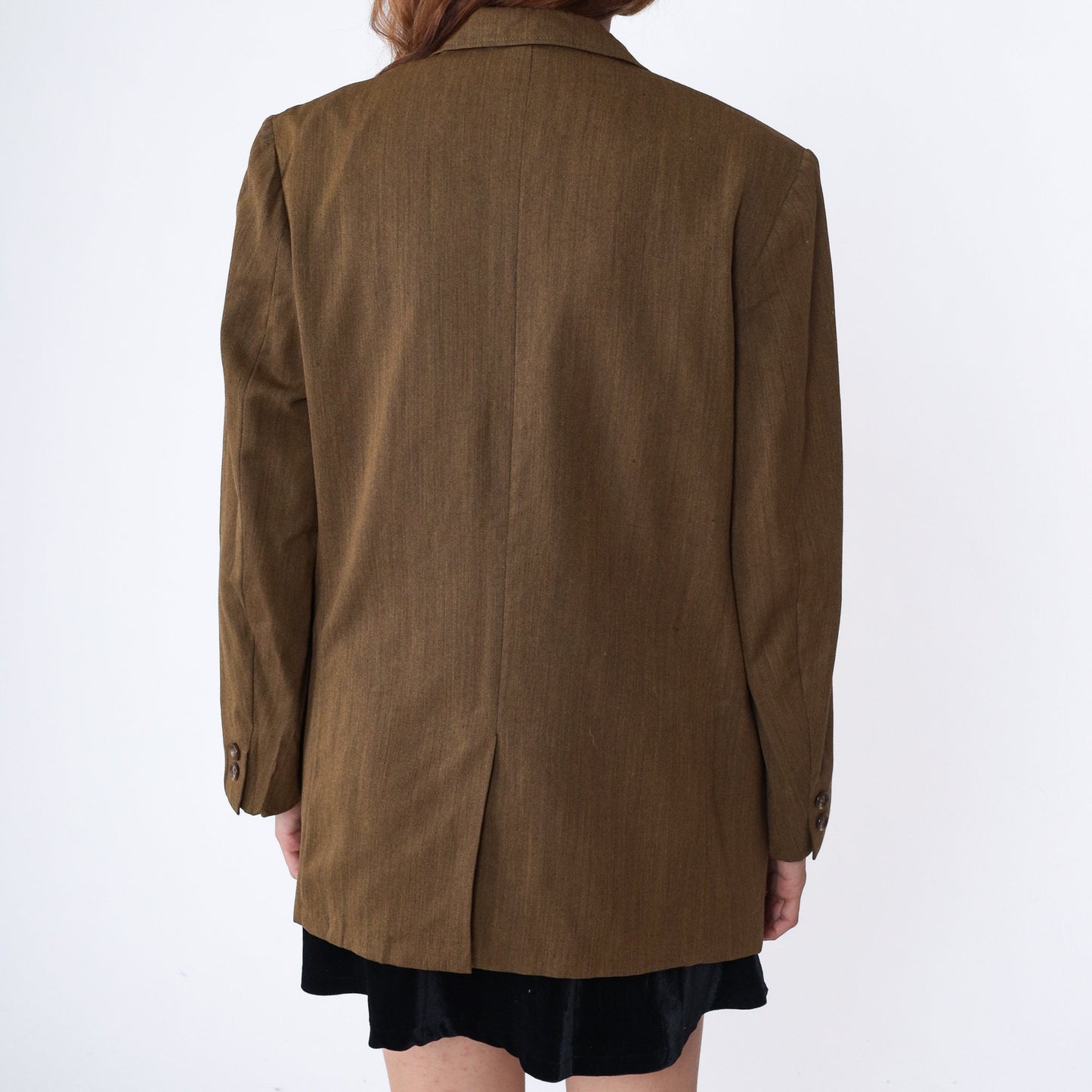 70s Brown Wool Blend Blazer Jacket Men's Medium