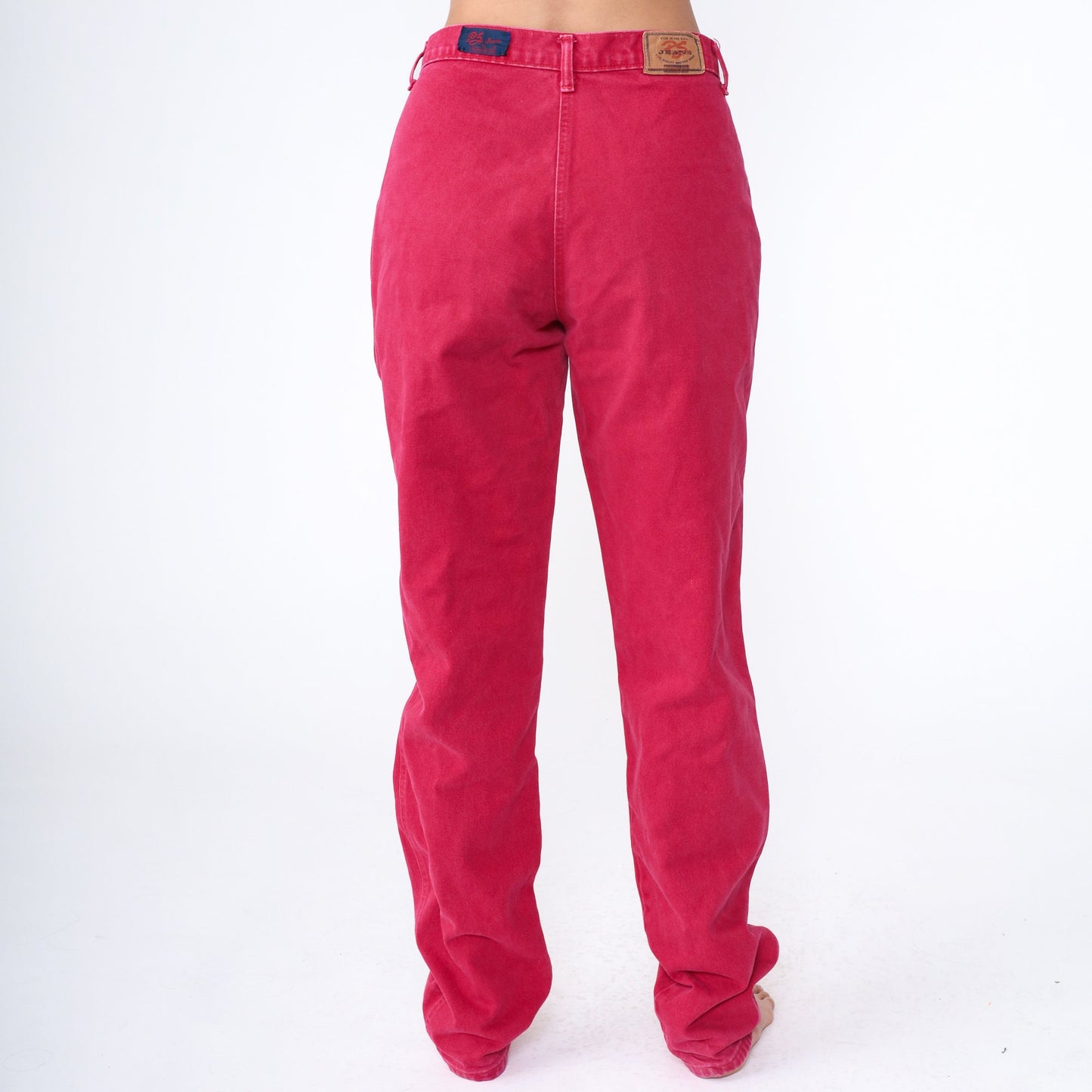 90s Panhandle Slim Red Denim High Waisted Yoke Jeans Tapered Leg Extra Large