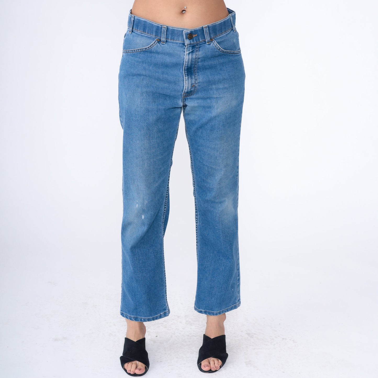 90s Levi's Bootcut Jeans High Rise Faded Blue Denim Men's 33