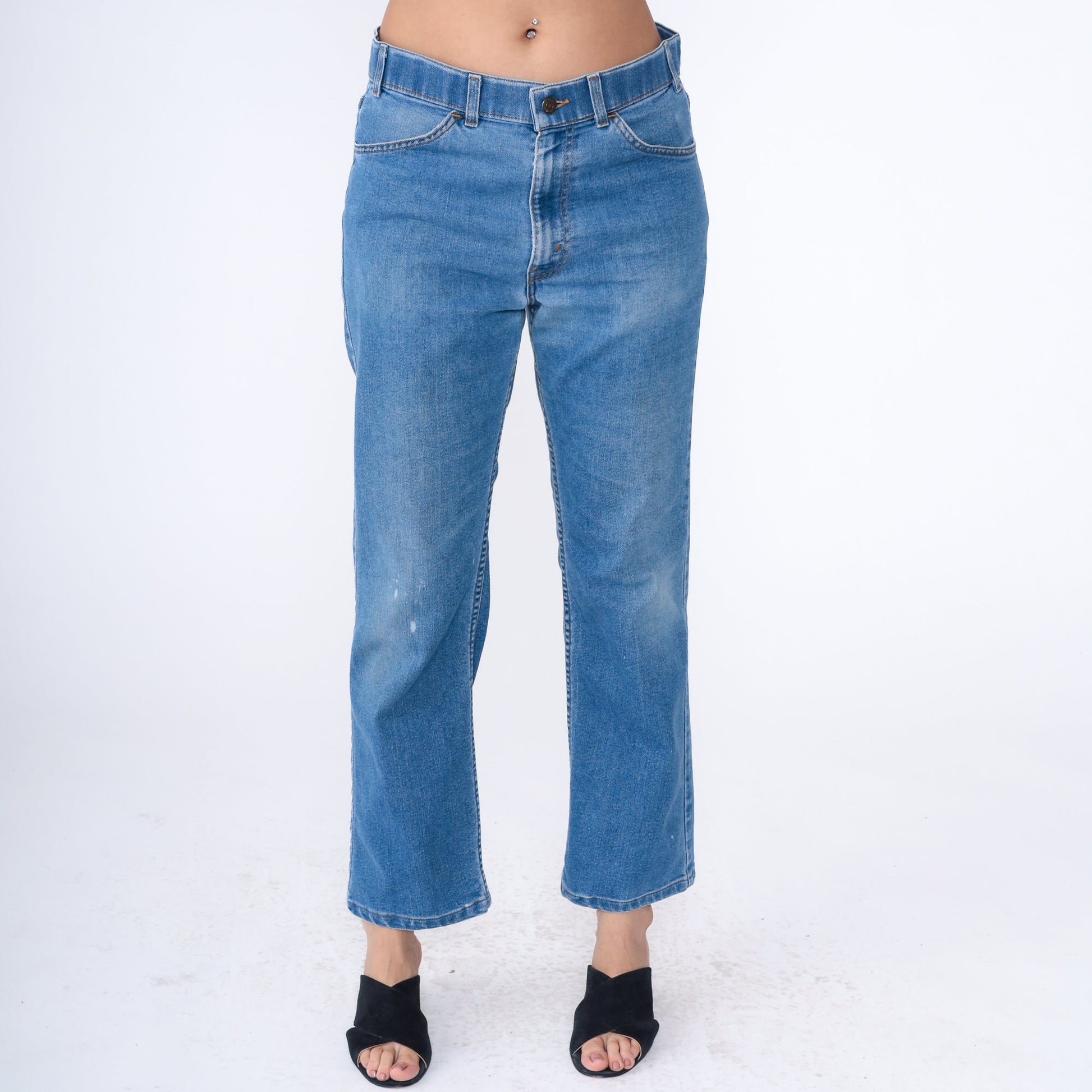 90s Levi's Bootcut Jeans High Rise Faded Blue Denim Men's 33