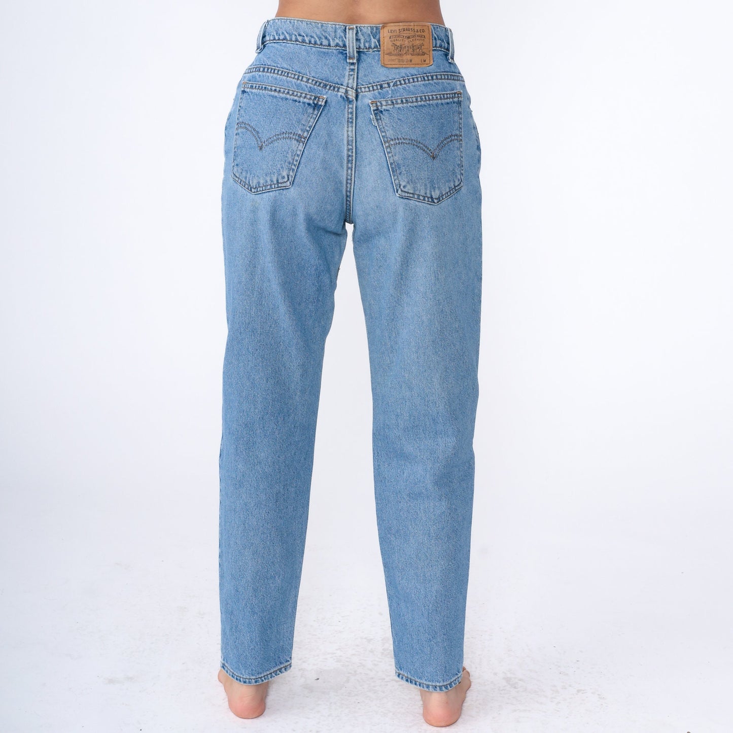 90s Levi's 951 High Waist Tapered Mom Jeans Medium Blue Denim Medium 10