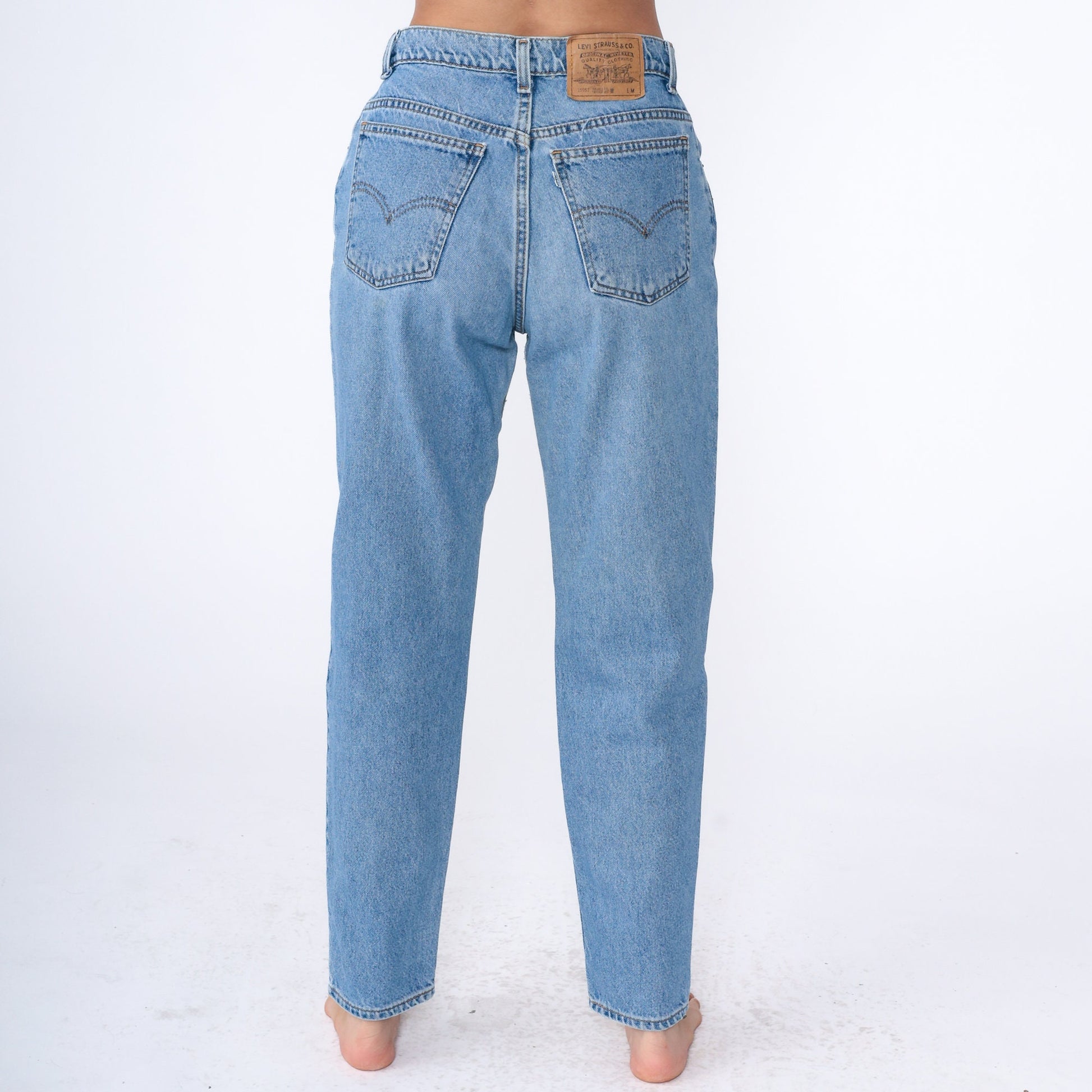 90s Levi's 951 High Waist Tapered Mom Jeans Medium Blue Denim Medium 10