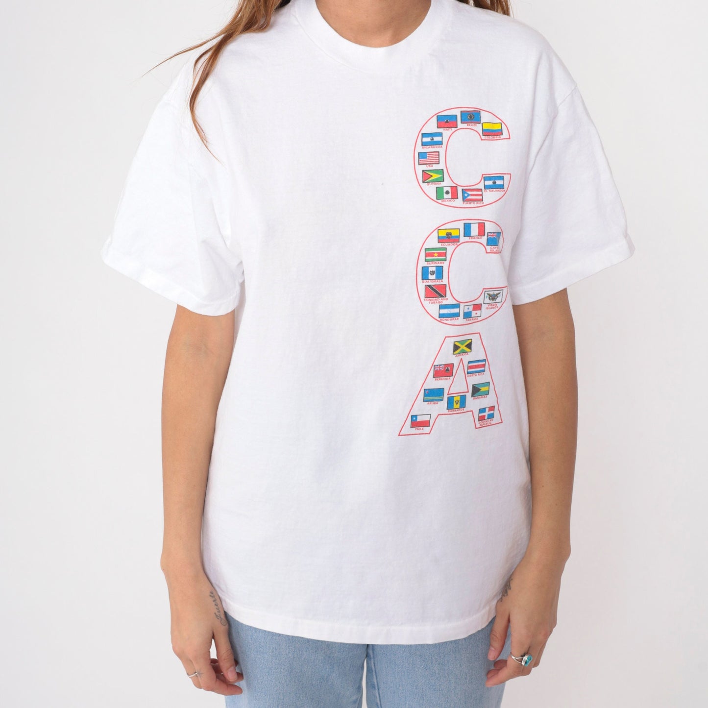 90s Clean Caribbean & Americas Oil Spill Preparedness Graphic Tee Cotton Large
