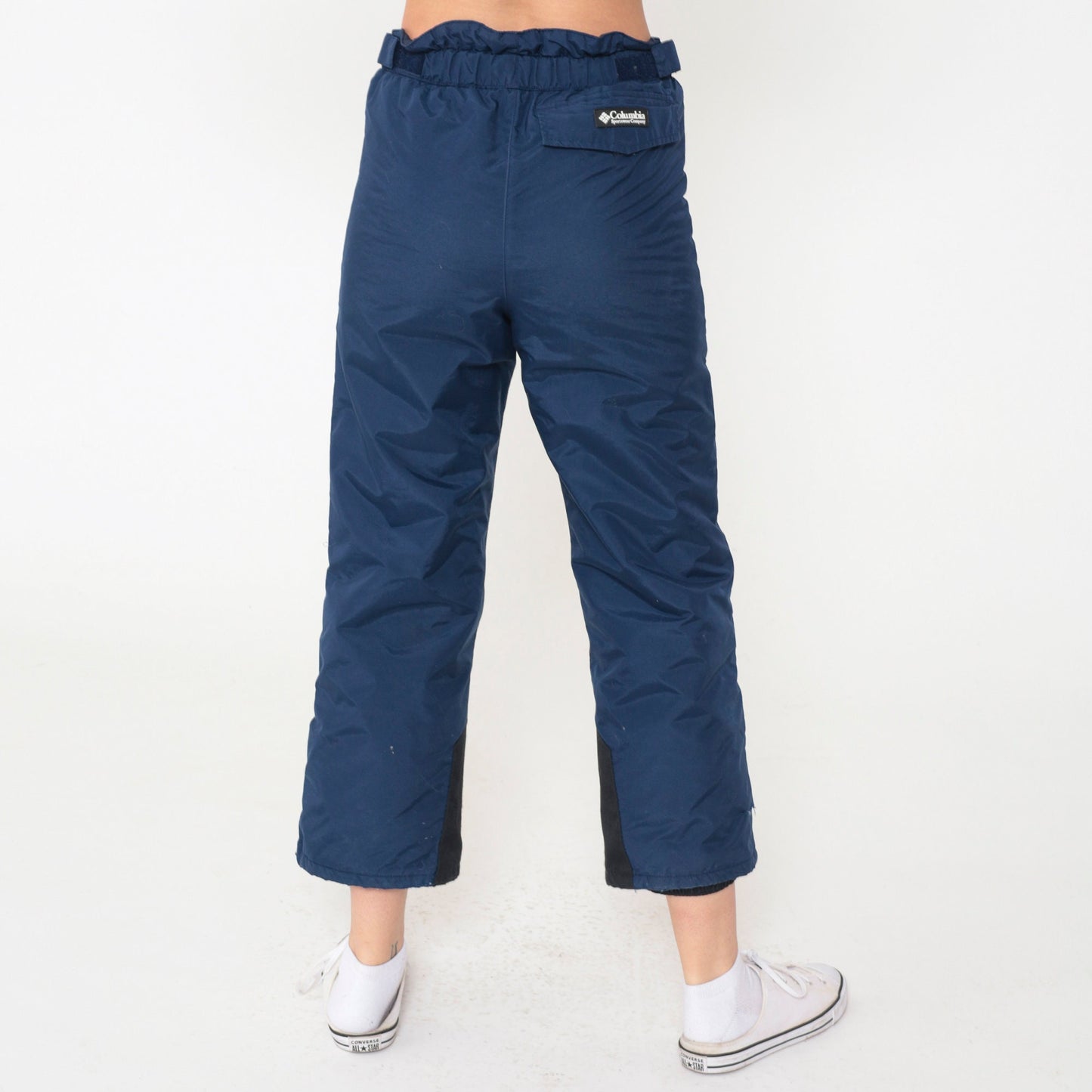 90s Columbia Navy Ski Pants Insulated Nylon Youth 10/12