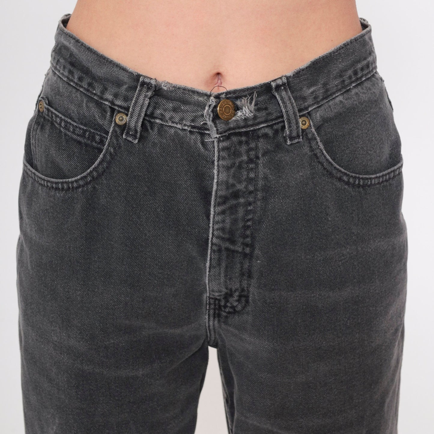 Eddie Bauer 90s Charcoal High-Waist Straight-Leg Jeans Petite Small