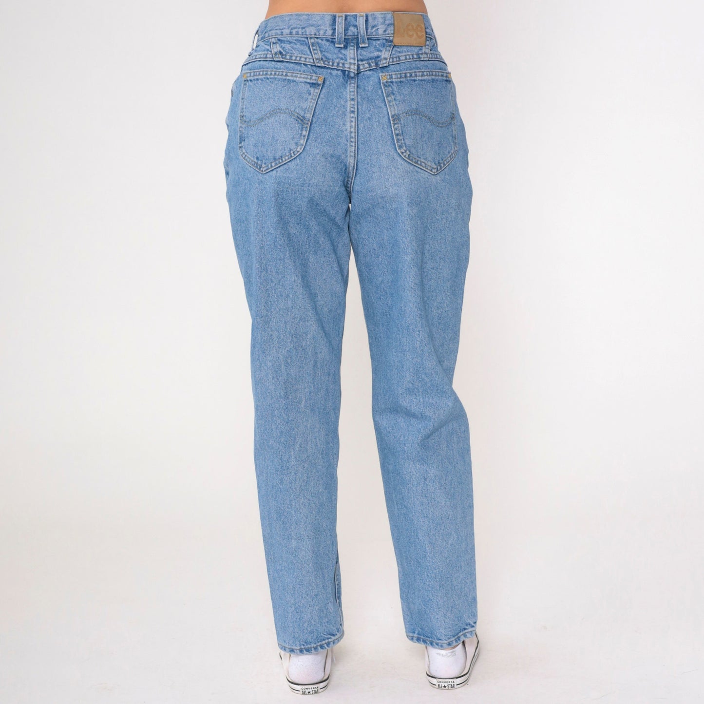 Lee High Waist Tapered Jeans 90s Blue Denim Mom Jeans Medium