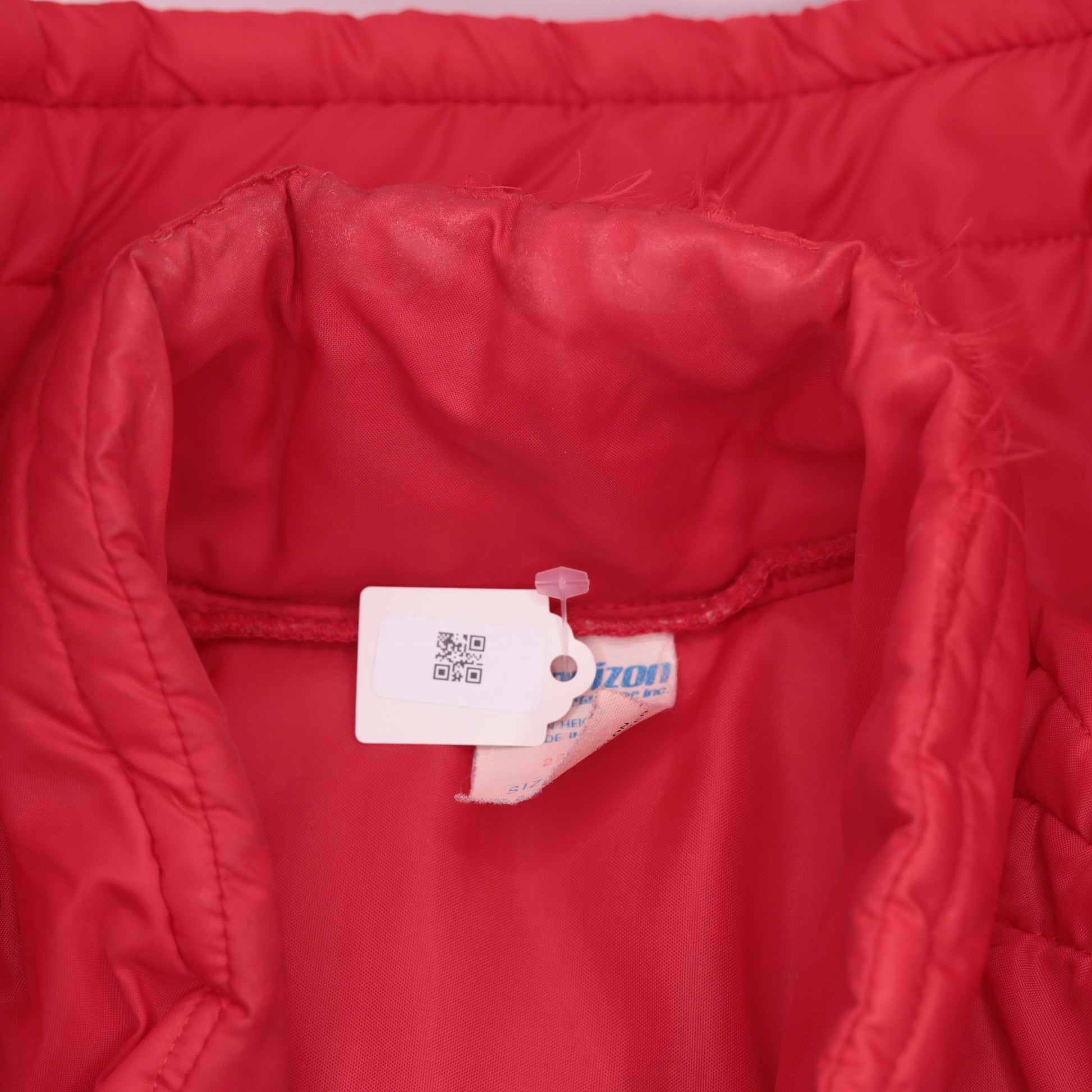 80s Consolidated Freightways Red Puffer Vest Snap Sleeveless Jacket Extra Large