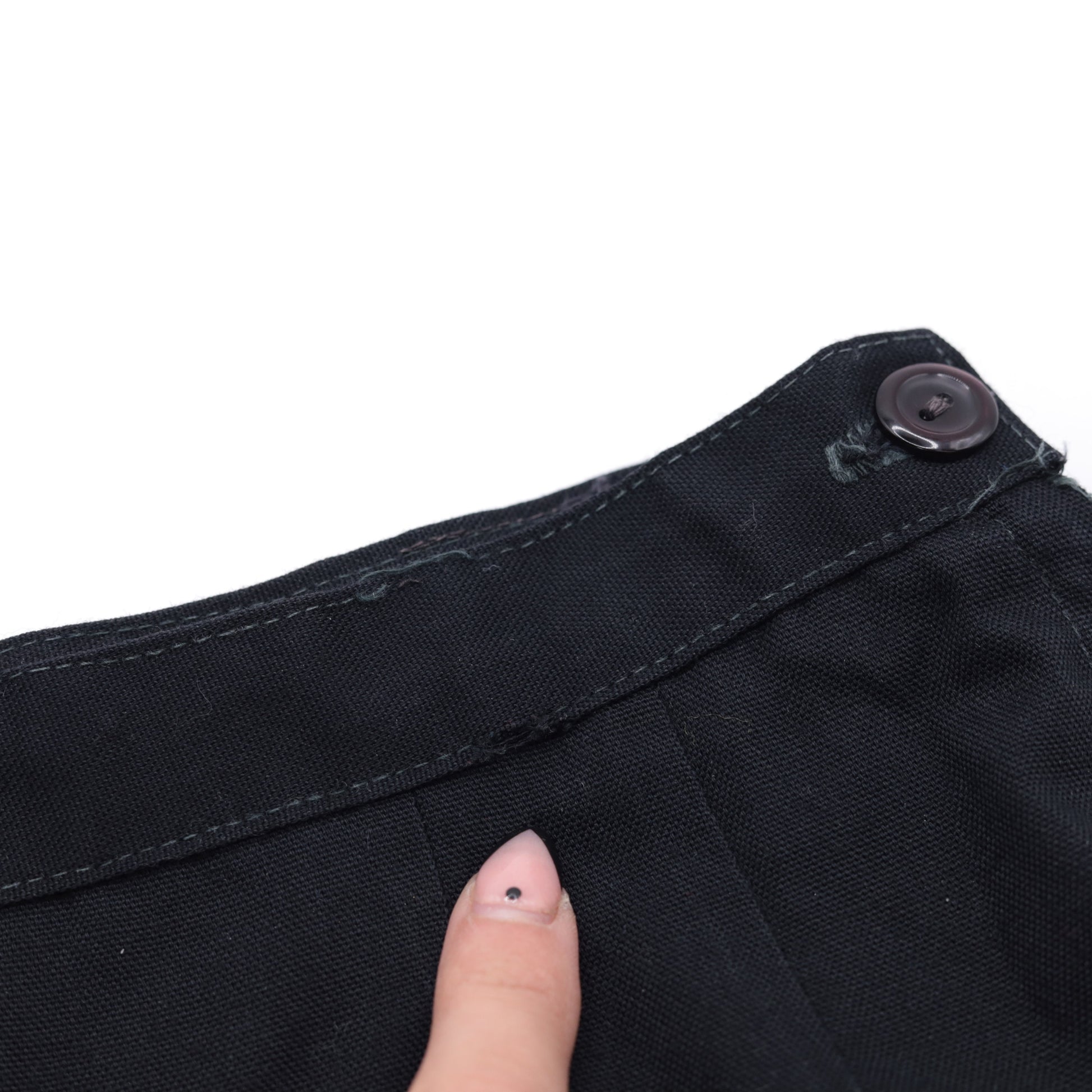 60s Black Pleated Mini Skirt High Waist A-Line Side Zip Extra Small