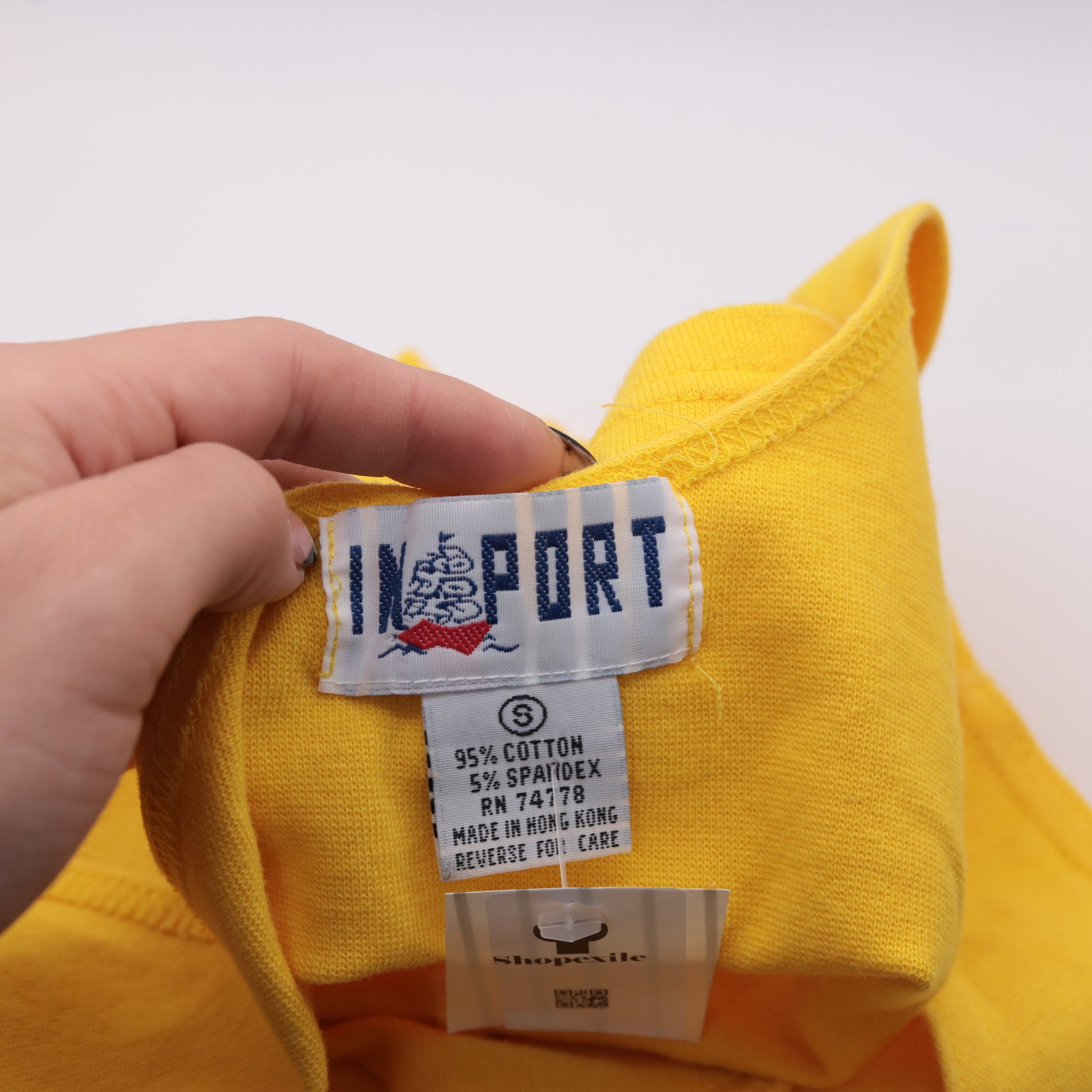 90s Yellow Scoop Neck Crop Tank Top Tight Fitted Small