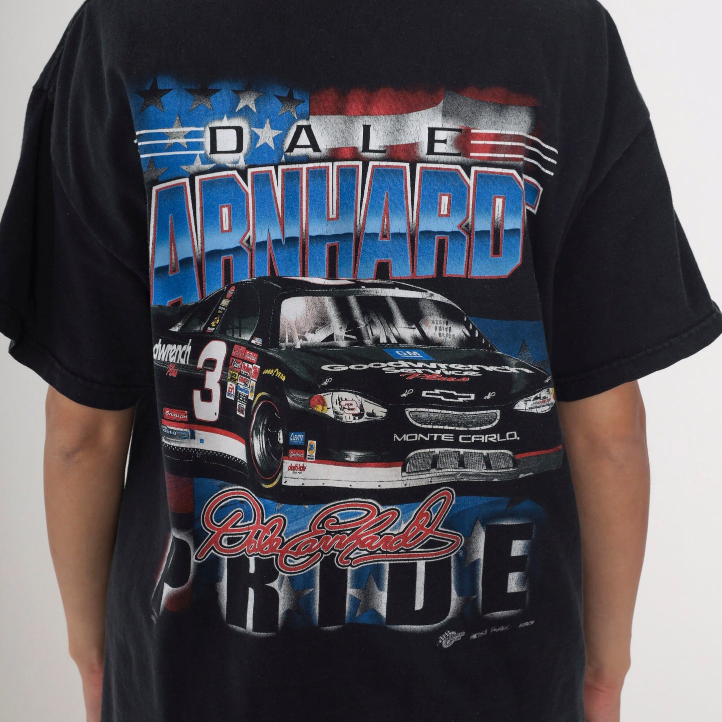 90s Dale Earnhardt #3 Nascar Graphic T-Shirt Black Large L