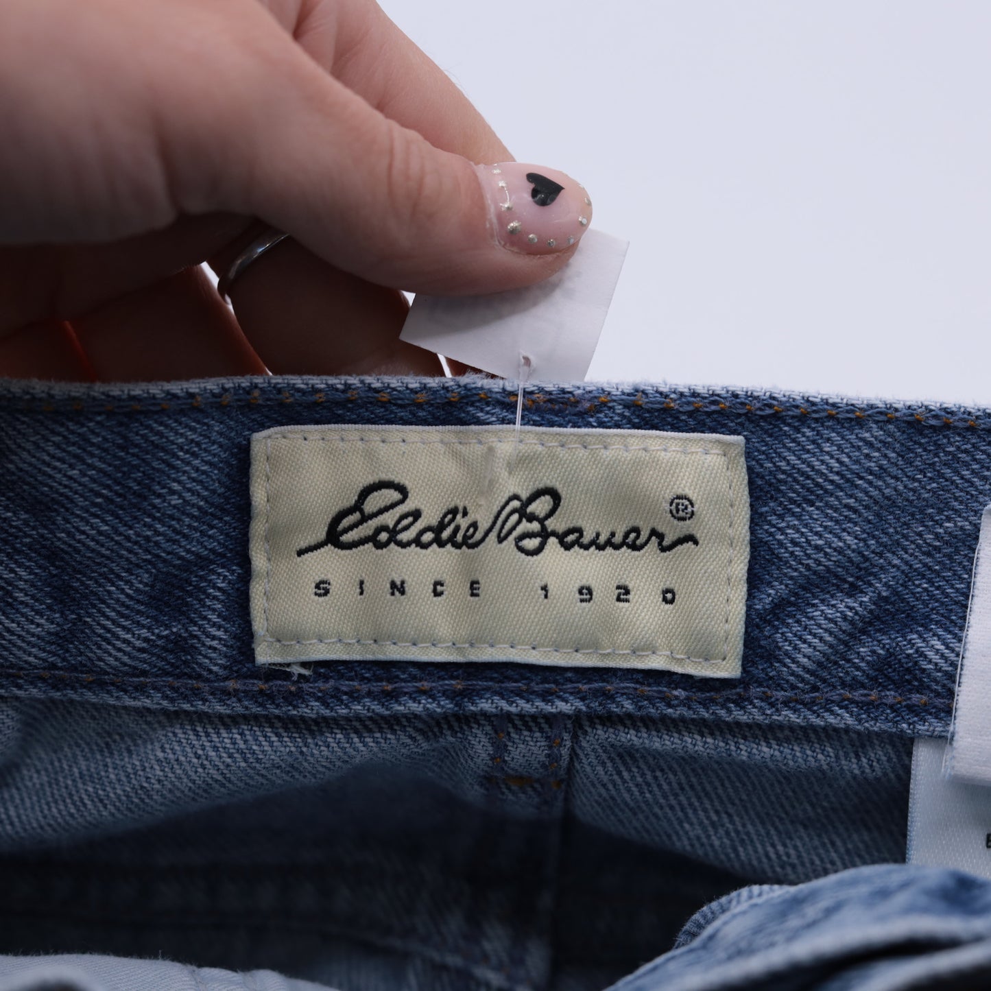 Eddie Bauer Y2K High-Waist Mom Jeans Blue Denim Straight Leg Small 4