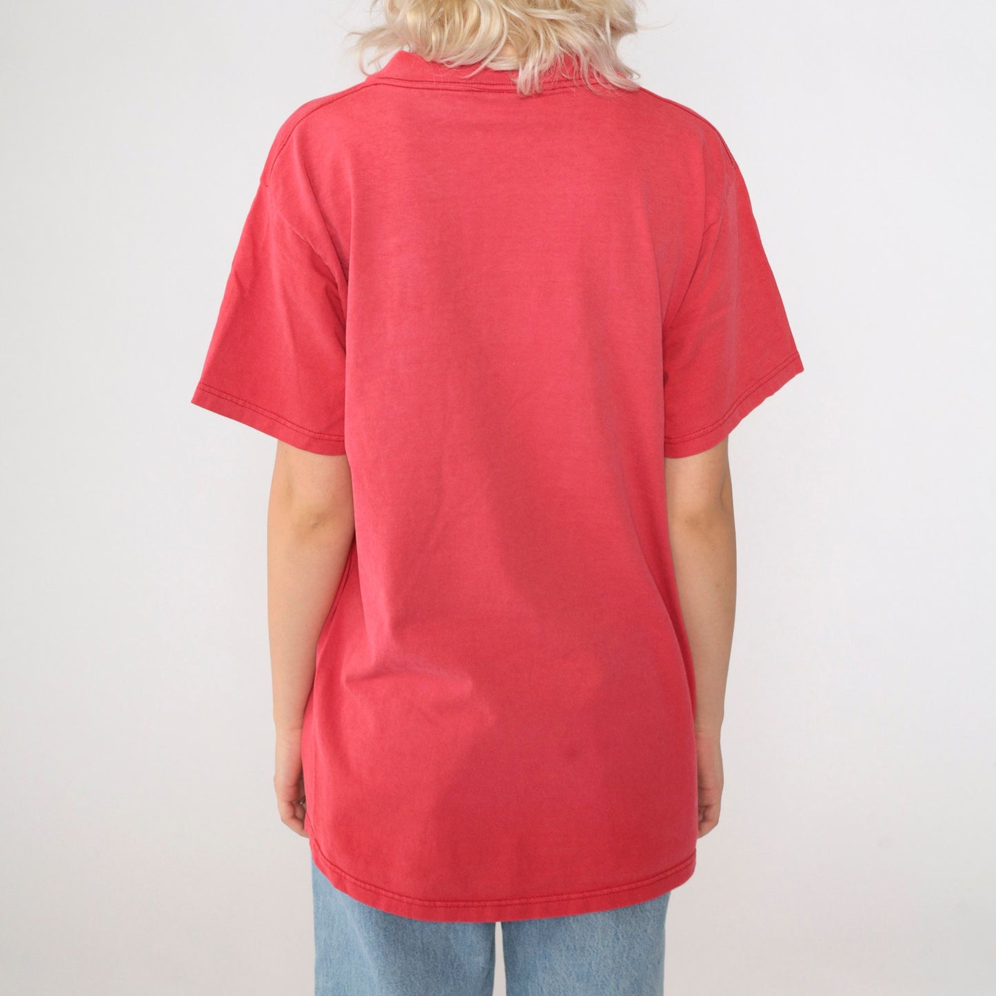 90s Indiana Graphic T-Shirt Faded Red Destination Tee Medium