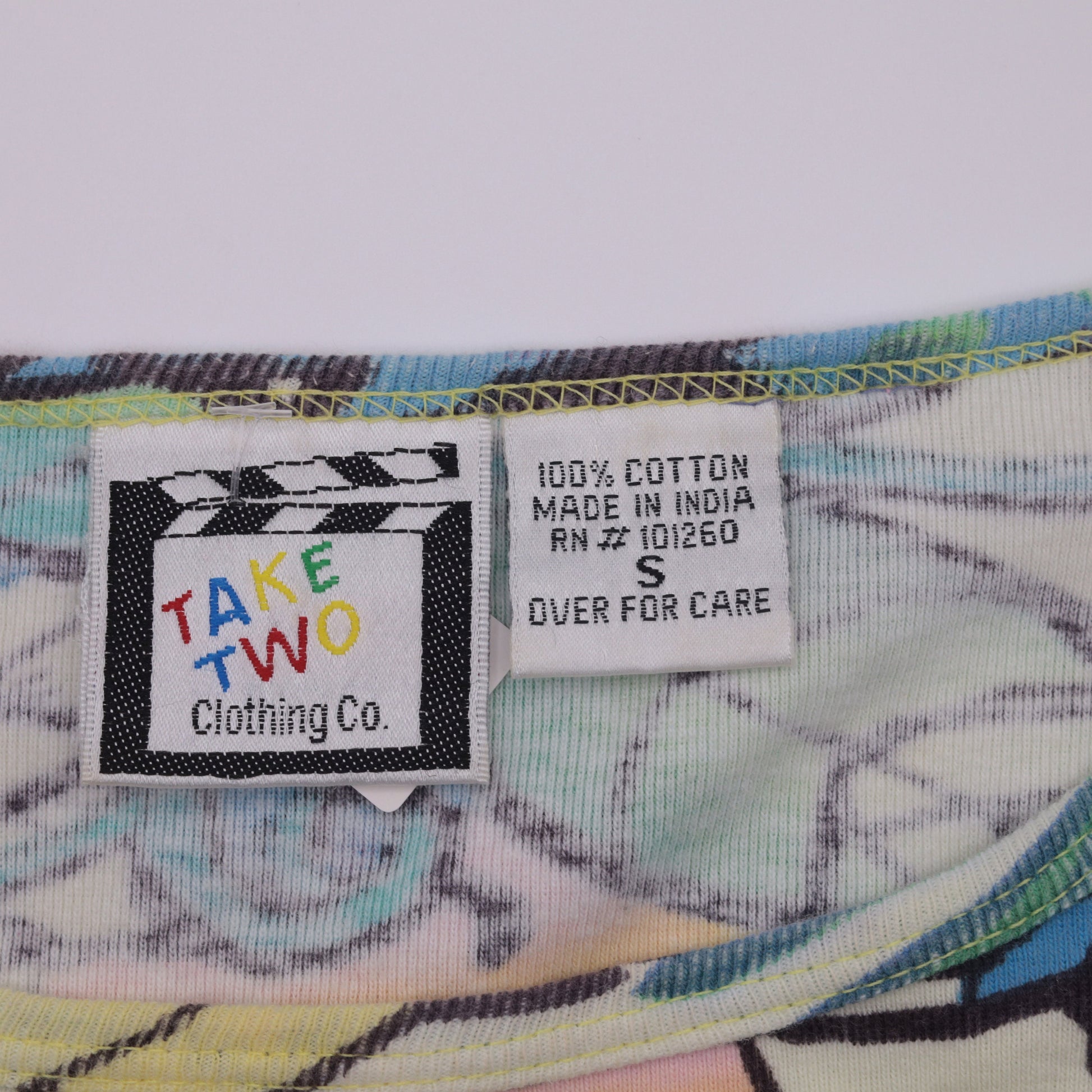 90s Sequin Butterfly Floral Blouse Multicolor Print Scoop Neck Small S
