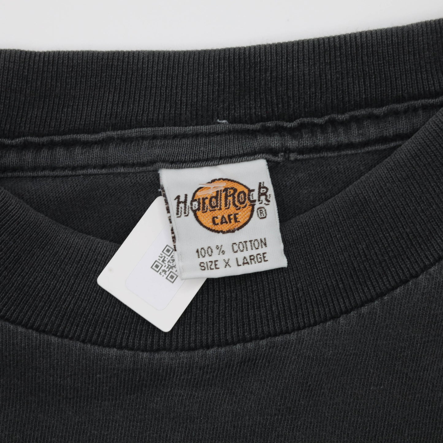 90s Hard Rock Cafe London Graphic T-Shirt Faded Black Extra Large XL