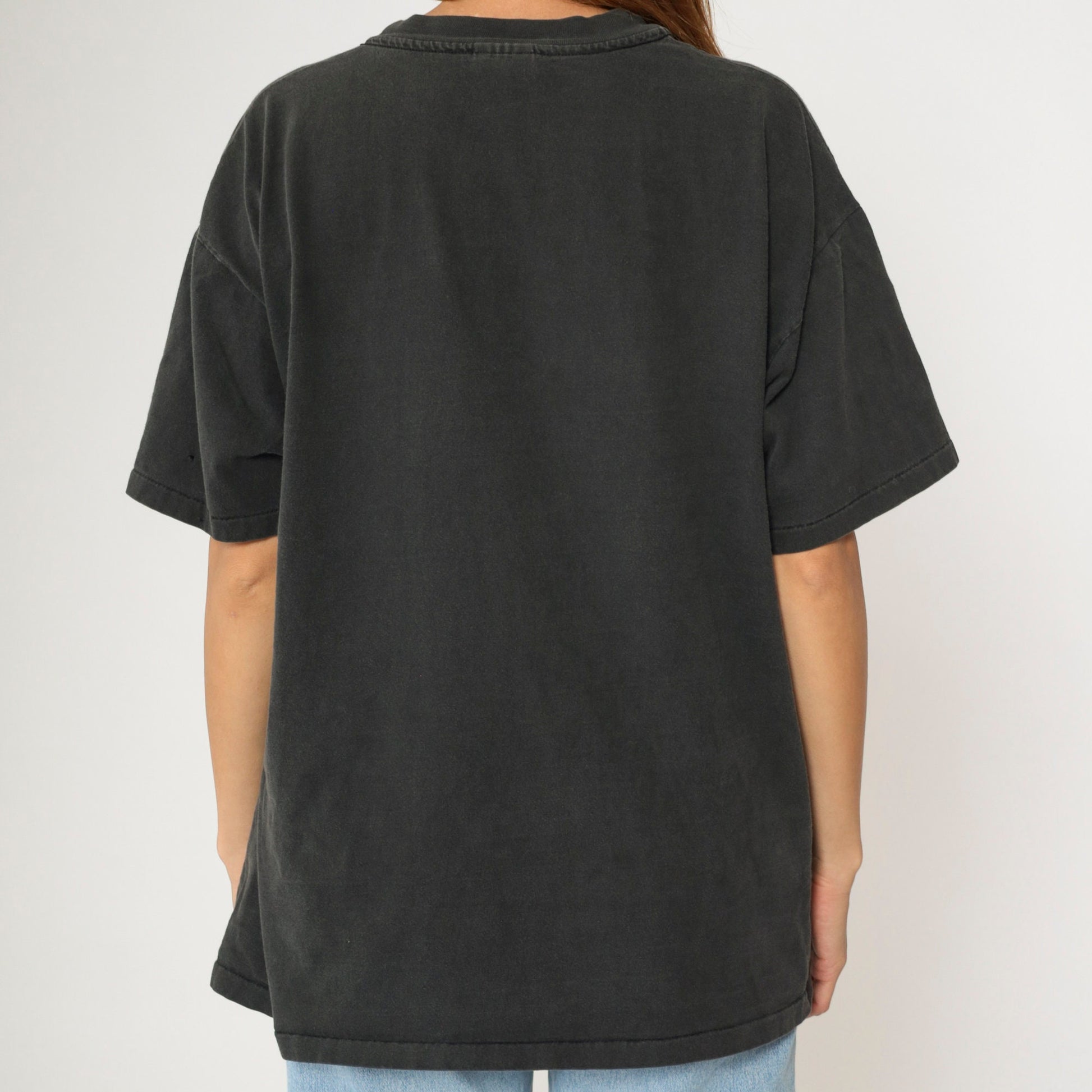 90s Mount Rushmore Forever Gold Motorcycle Graphic Tee Black Cotton Extra Large