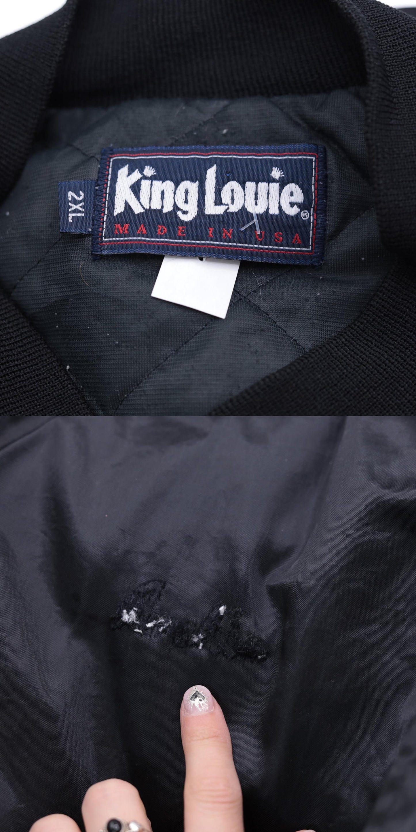 90s AFL-CIO Iron Workers Union Satin Bomber Jacket Black XXL