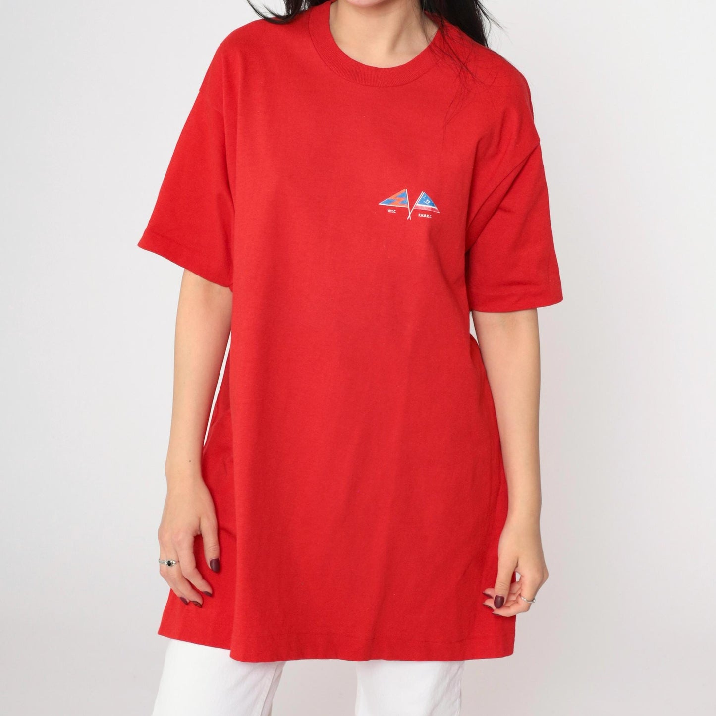 90s Mount Gay Eclipse Rum Barbados Graphic T-Shirt Red Cotton XL