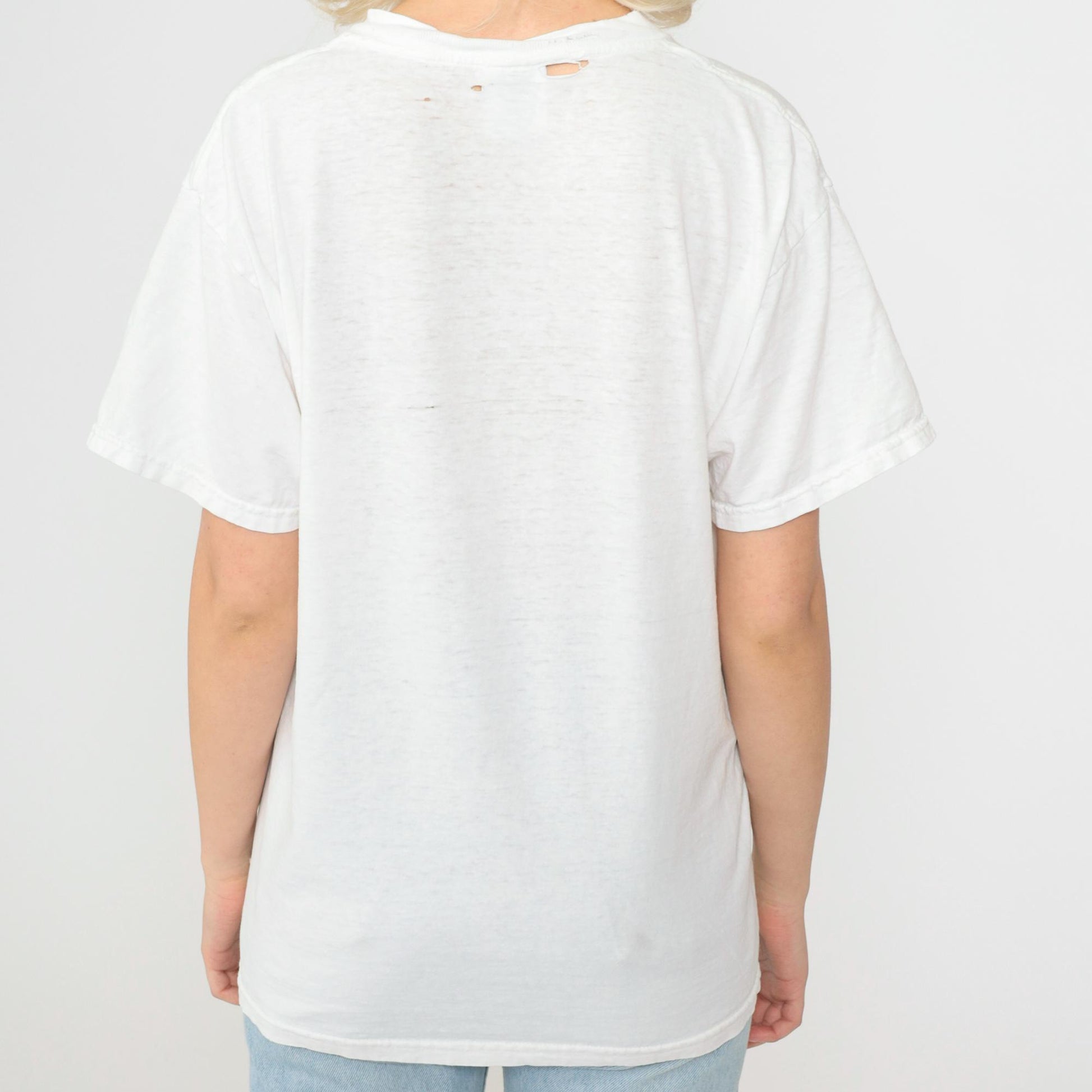 Y2K Las Vegas Nevada Palace Millennium Graphic Tee Distressed Cotton Medium