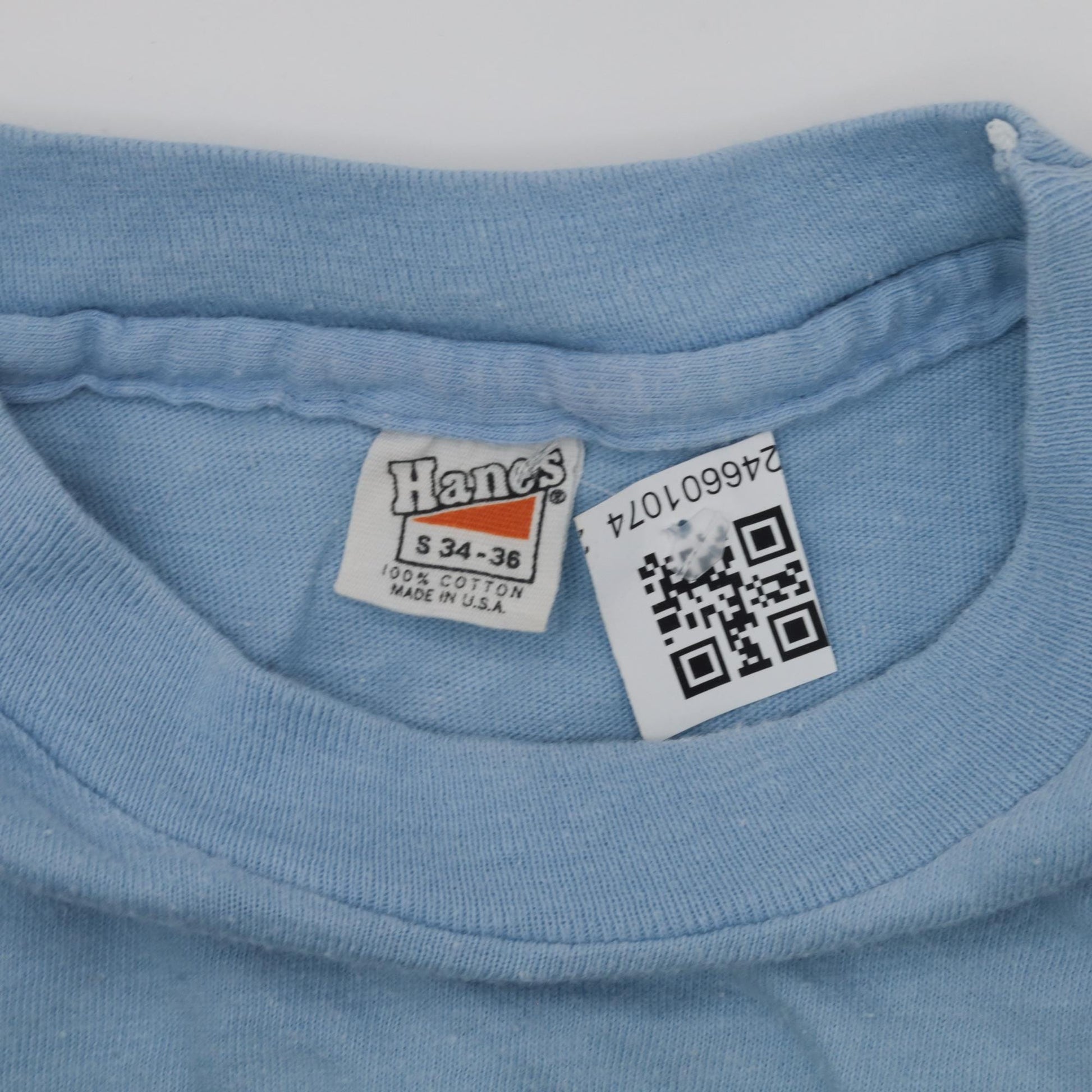 80s Utah State University Greek Life T-Shirt Baby Blue Hanes Single Stitch Extra Small