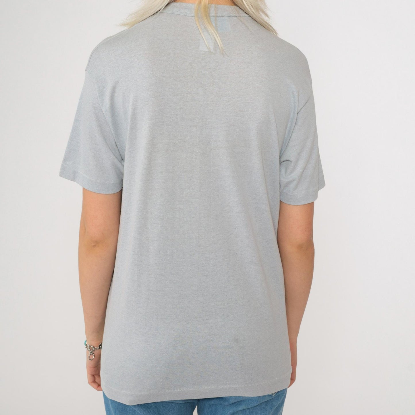 80s Knoxville Tennessee Graphic T-Shirt Grey Nature Print Small