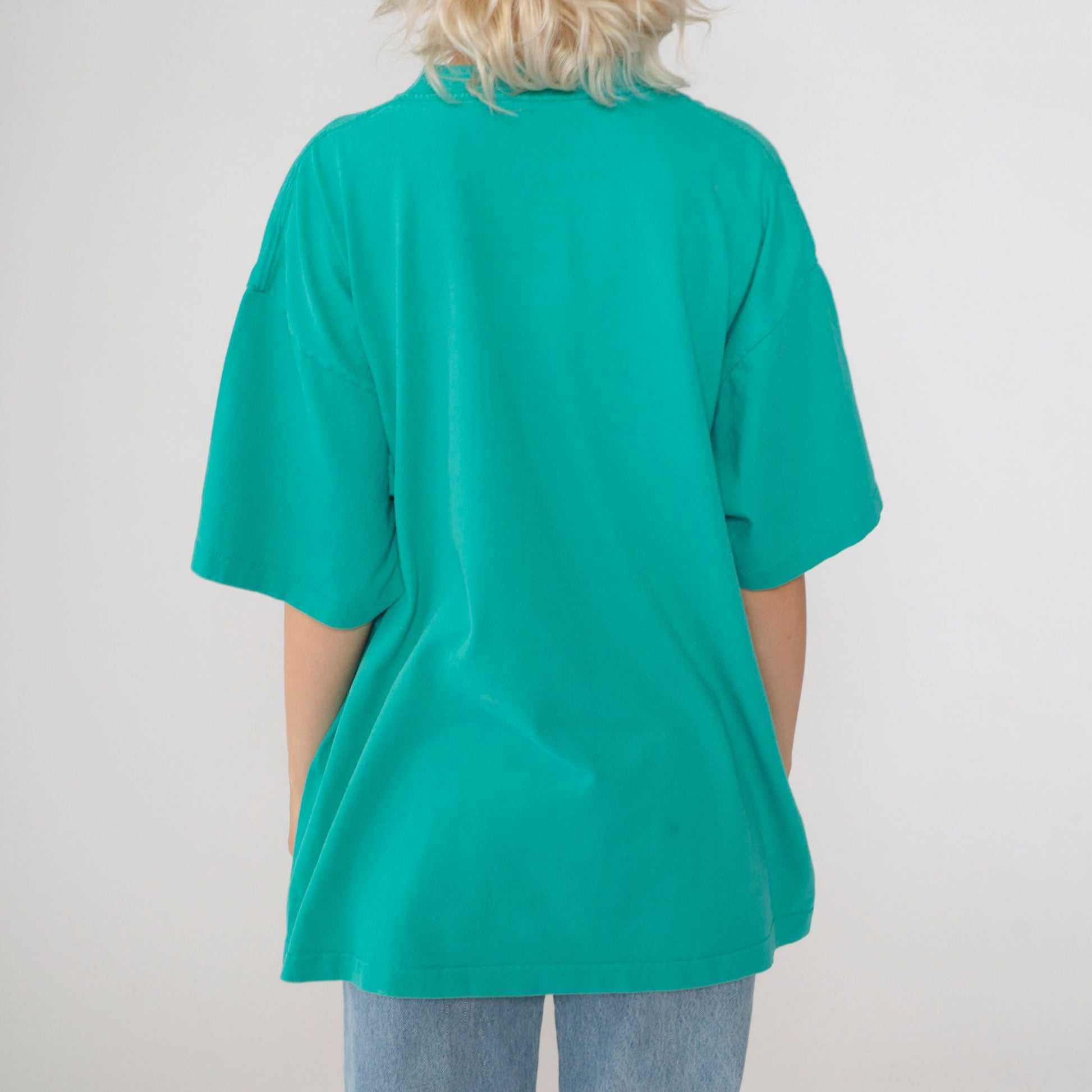 90s Cheers Boston Graphic T-Shirt Turquoise Green Single Stitch Extra Extra Large XXL