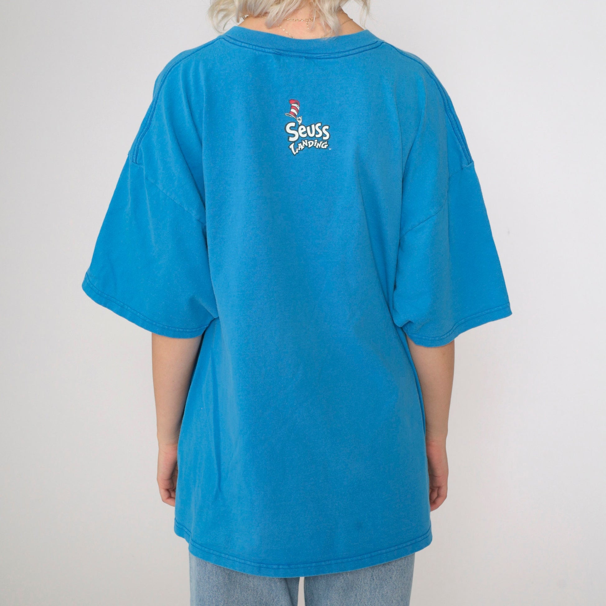 00s Seuss Landing Universal Studios Islands of Adventure Graphic Tee Blue XXL