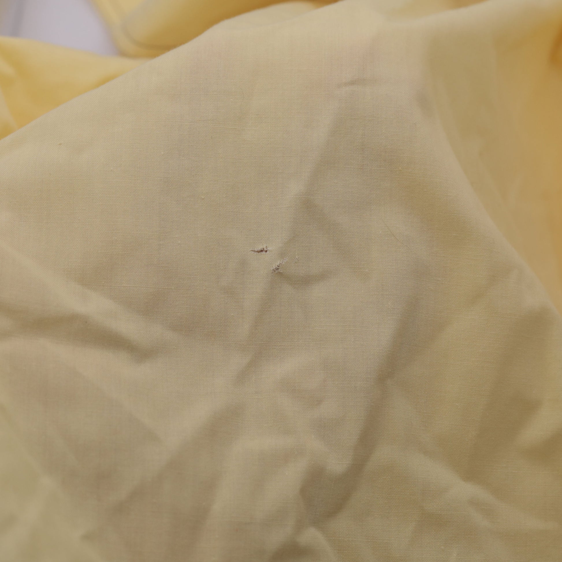 70s Yellow Dagger Collar Button-Up Shirt Topstitched Long Sleeve Medium