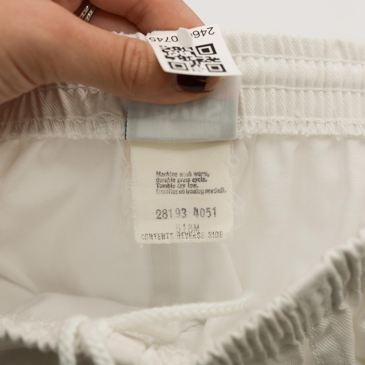 80s Levi's White Athletic Trousers Elastic Waist Small