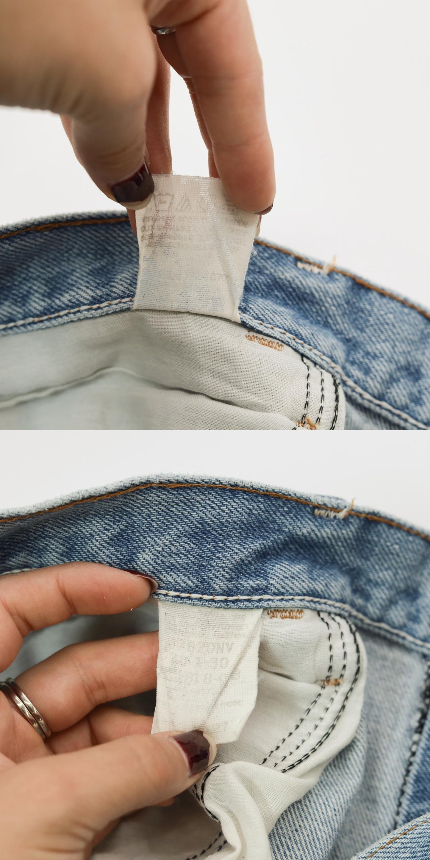 90s Rustler High Rise Straight Leg Jeans Blue Distressed Ripped 38x30