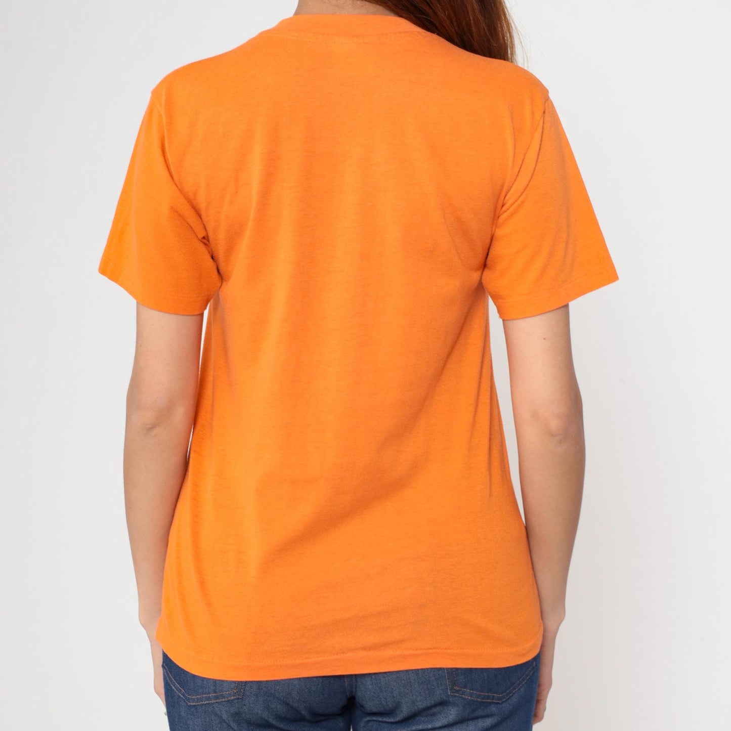 80s Kennewick Kingbowl Bowling Alley Graphic T-Shirt Orange Single Stitch Medium