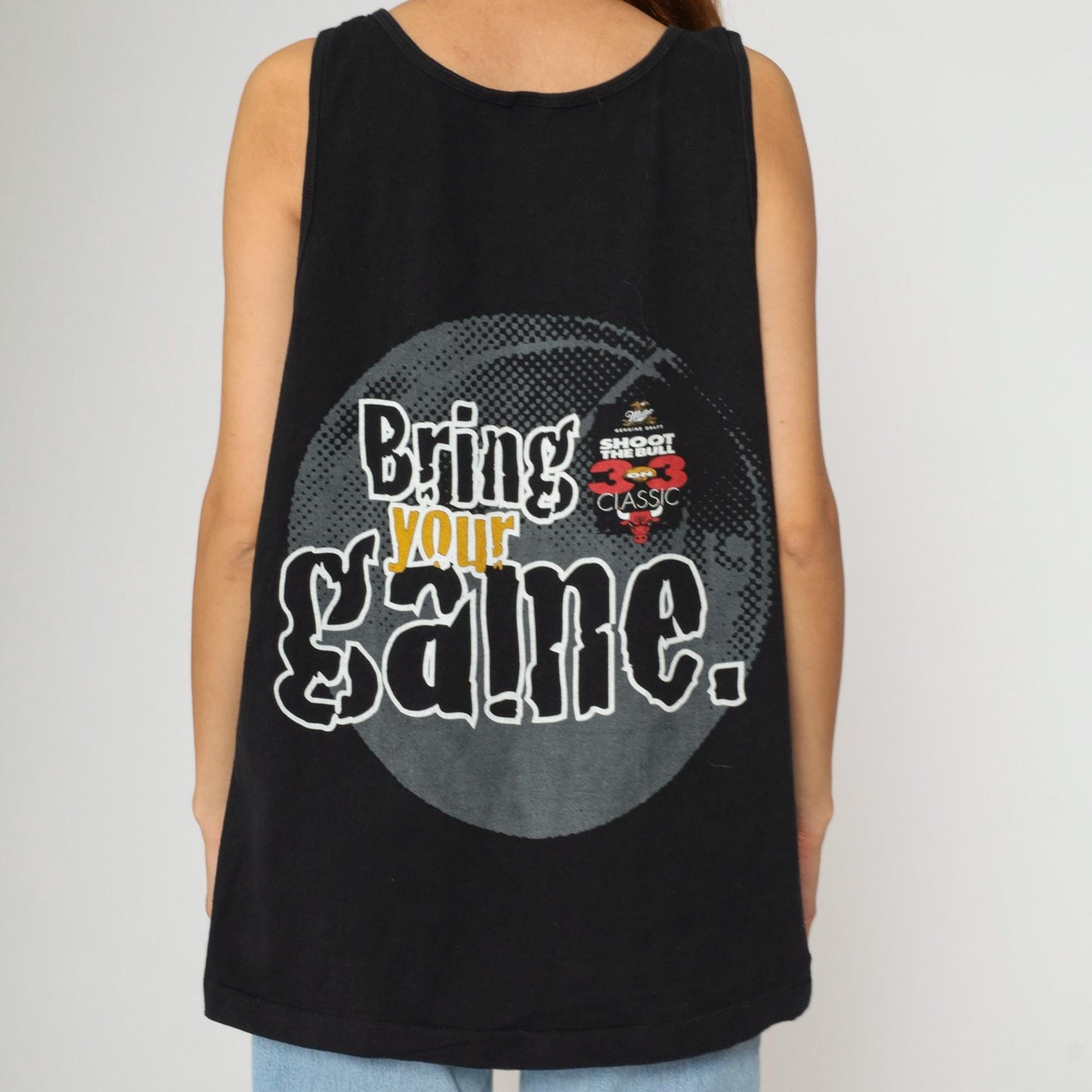90s Chicago Bulls 3x3 Classic Tank Top Vintage NBA Basketball Bring Your Game Extra Large