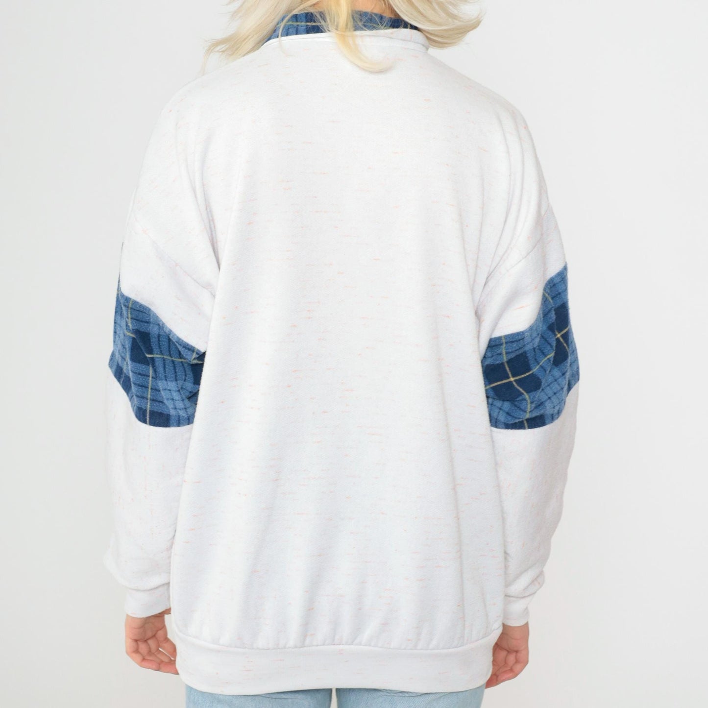 90s Monterey California Sailboat Quarter Zip Sweatshirt White Medium